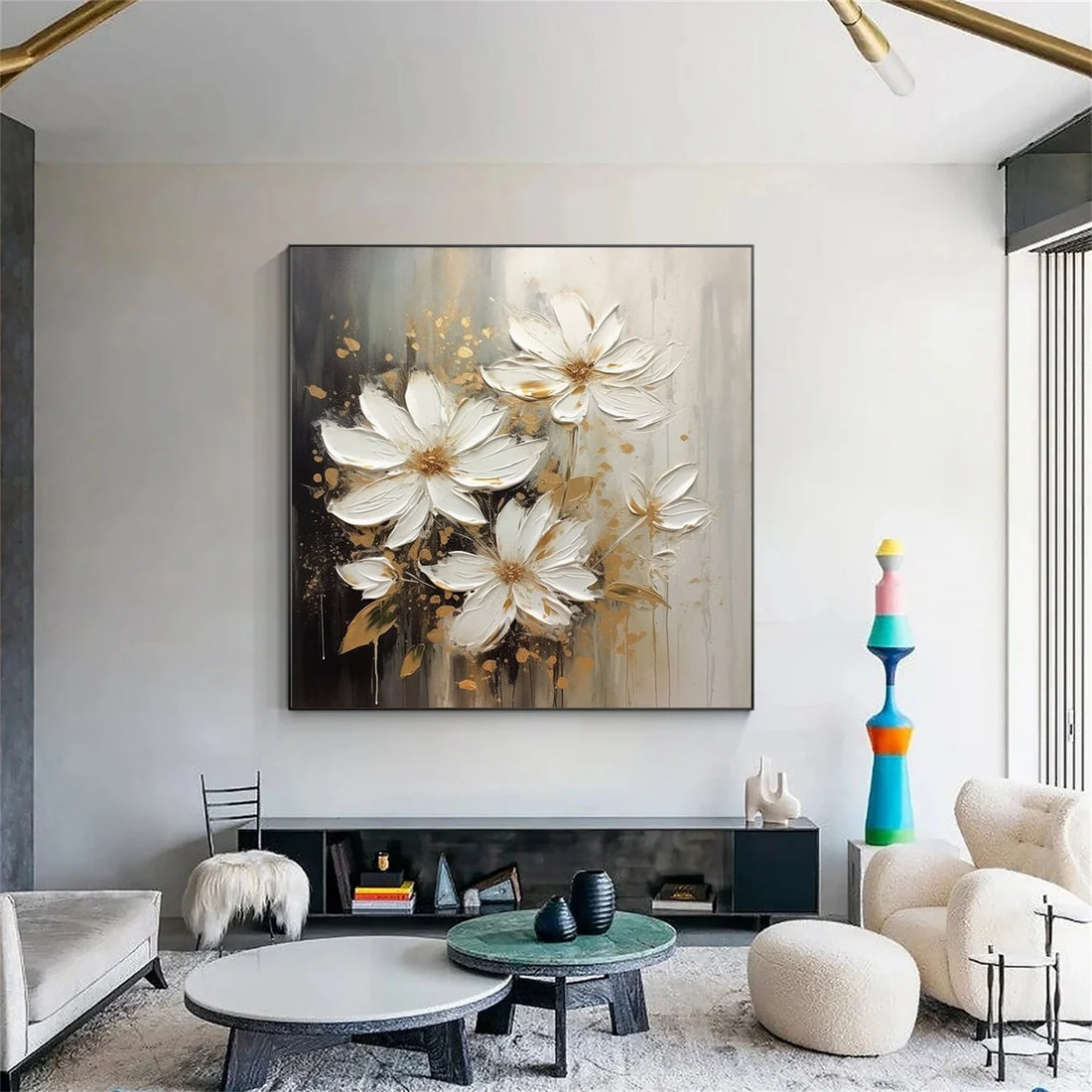 Flower & Tree Abstract Textured Wall Art #ML107