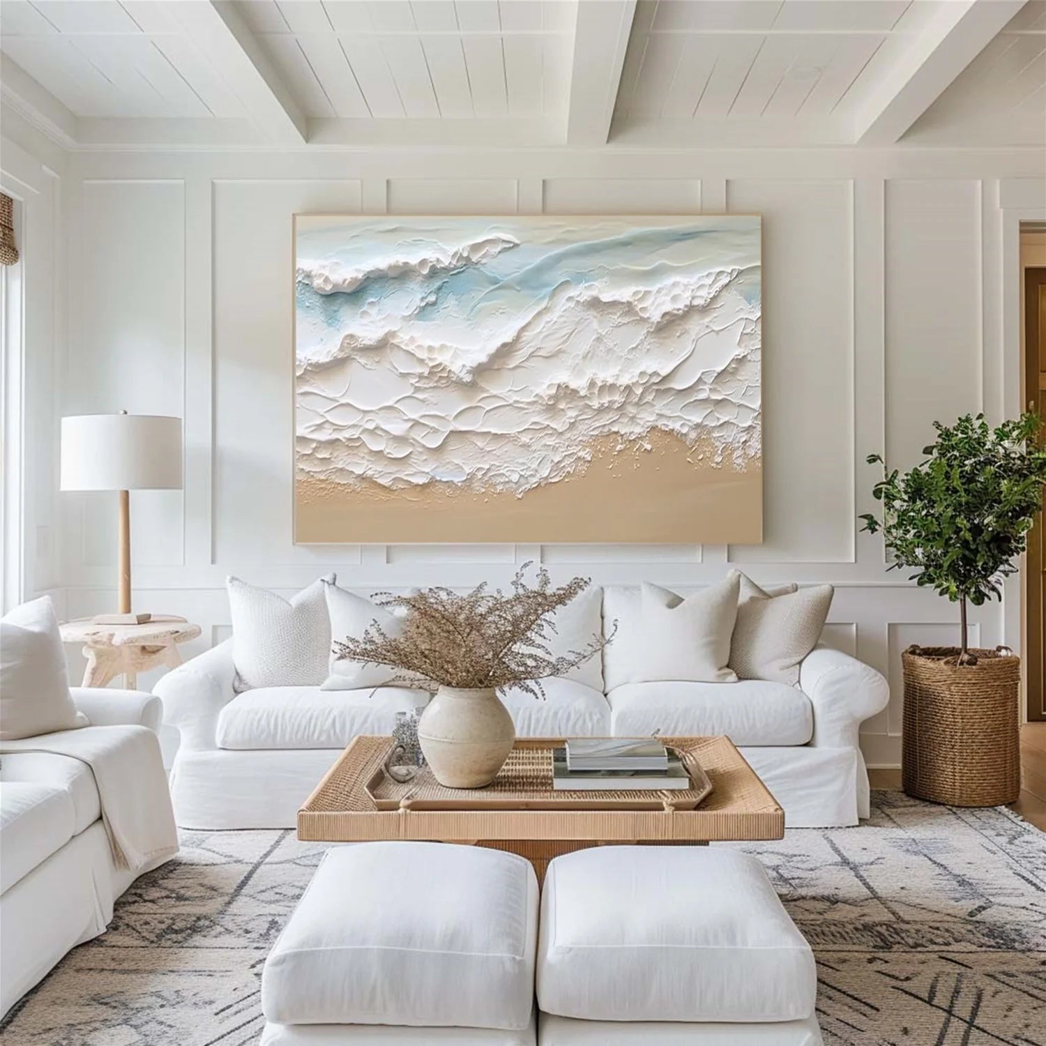 Sea & Sky Abstract Textured Wall Art #MS147