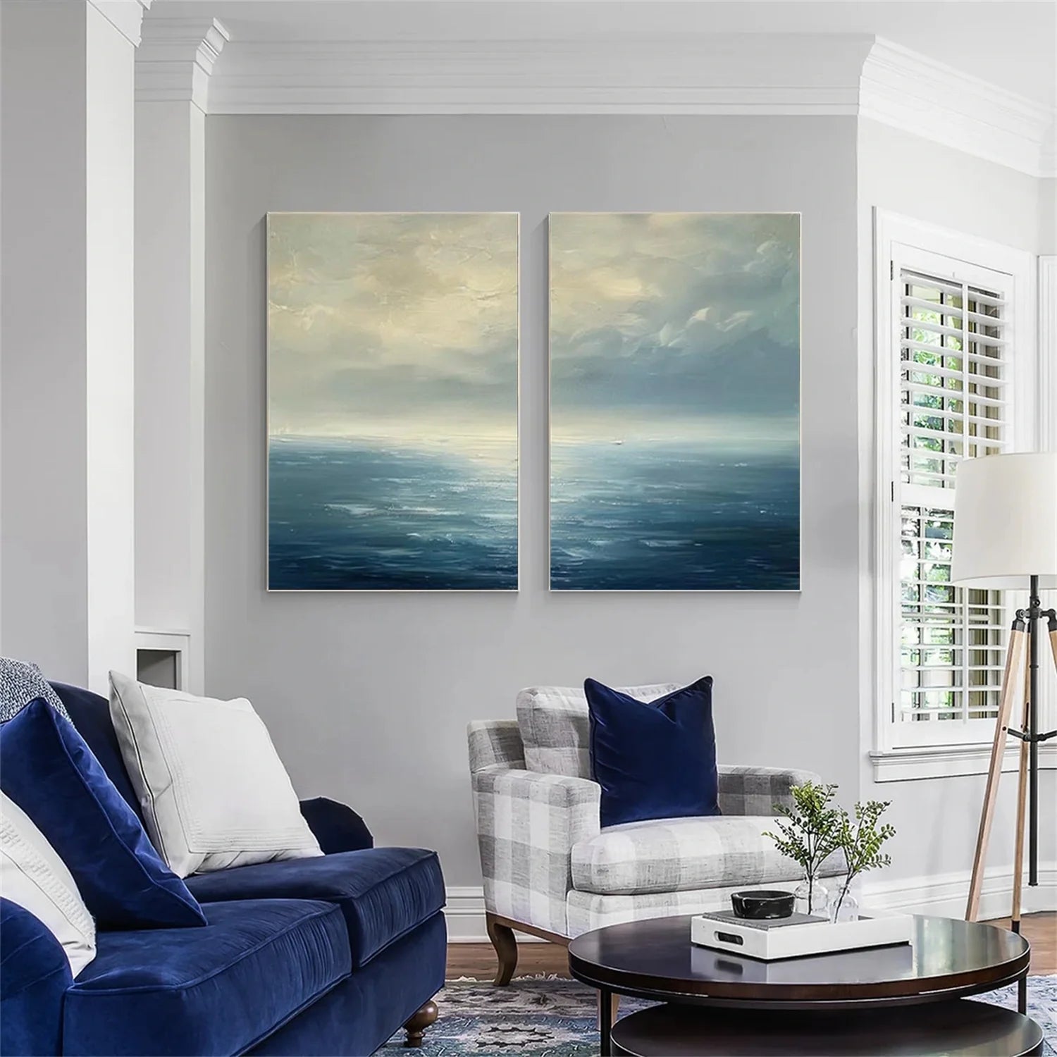 Sea & Sky Abstract Wall Art Set of 2 #MS219