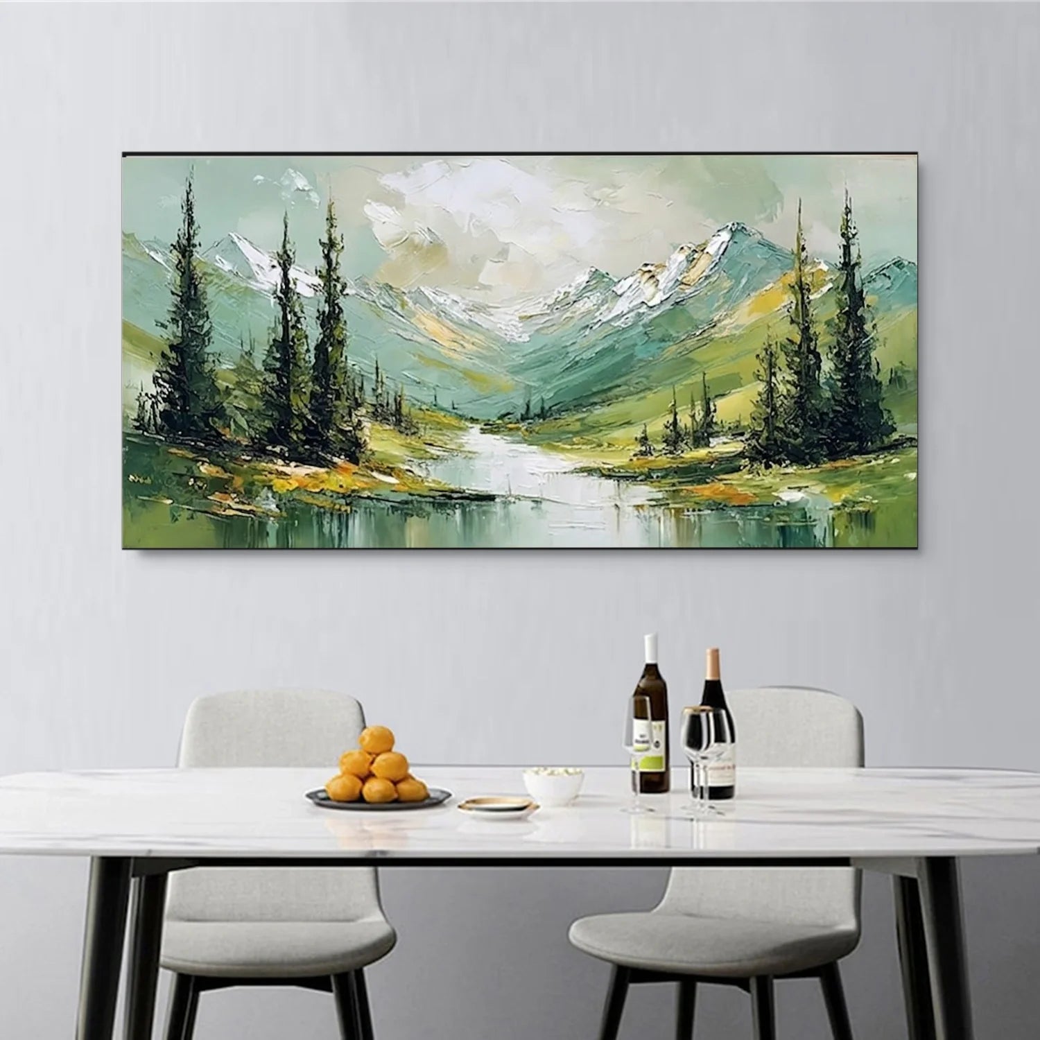 Abstract Mountain Canvas Art #MM395