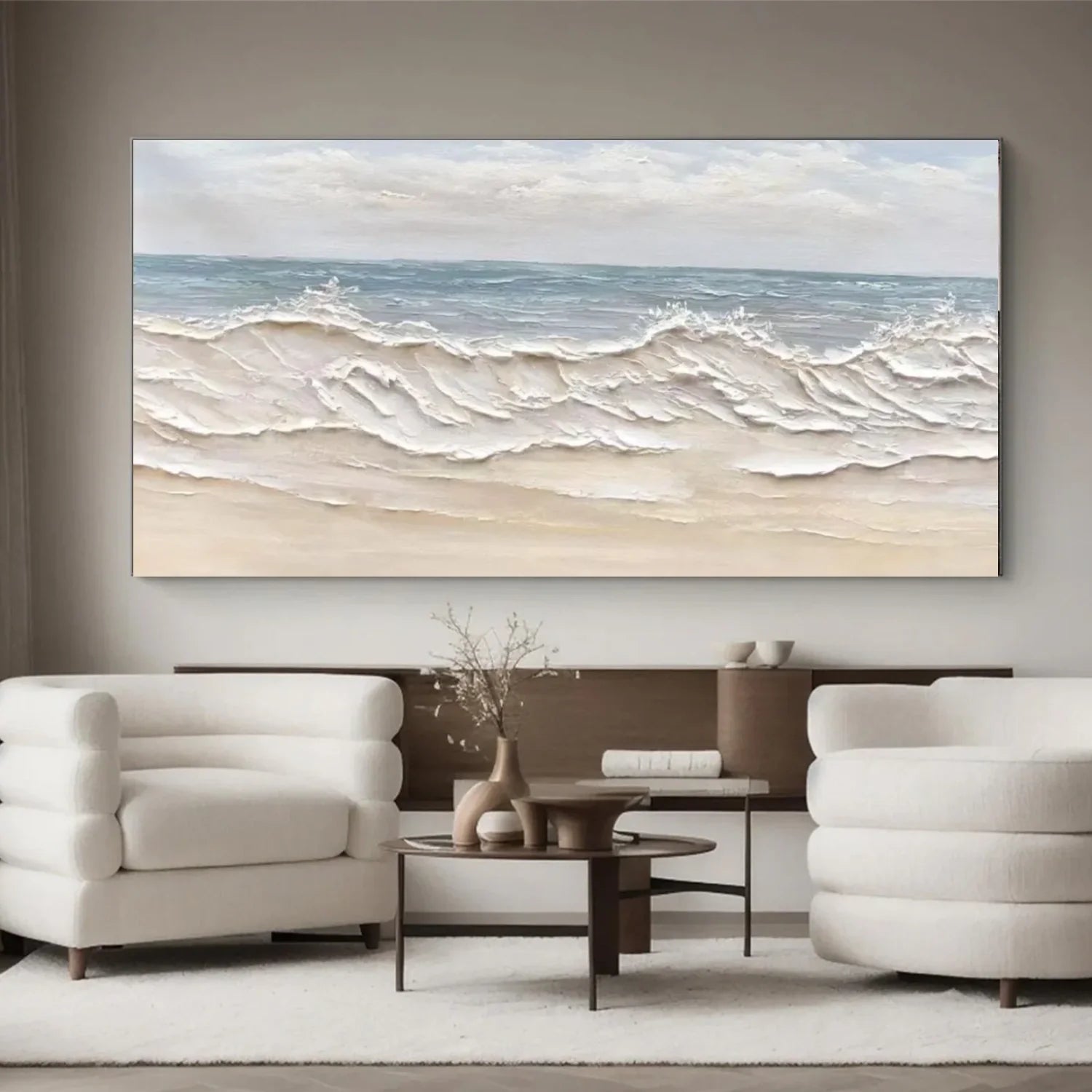 Sea & Sky Abstract Textured Wall Art #MS191