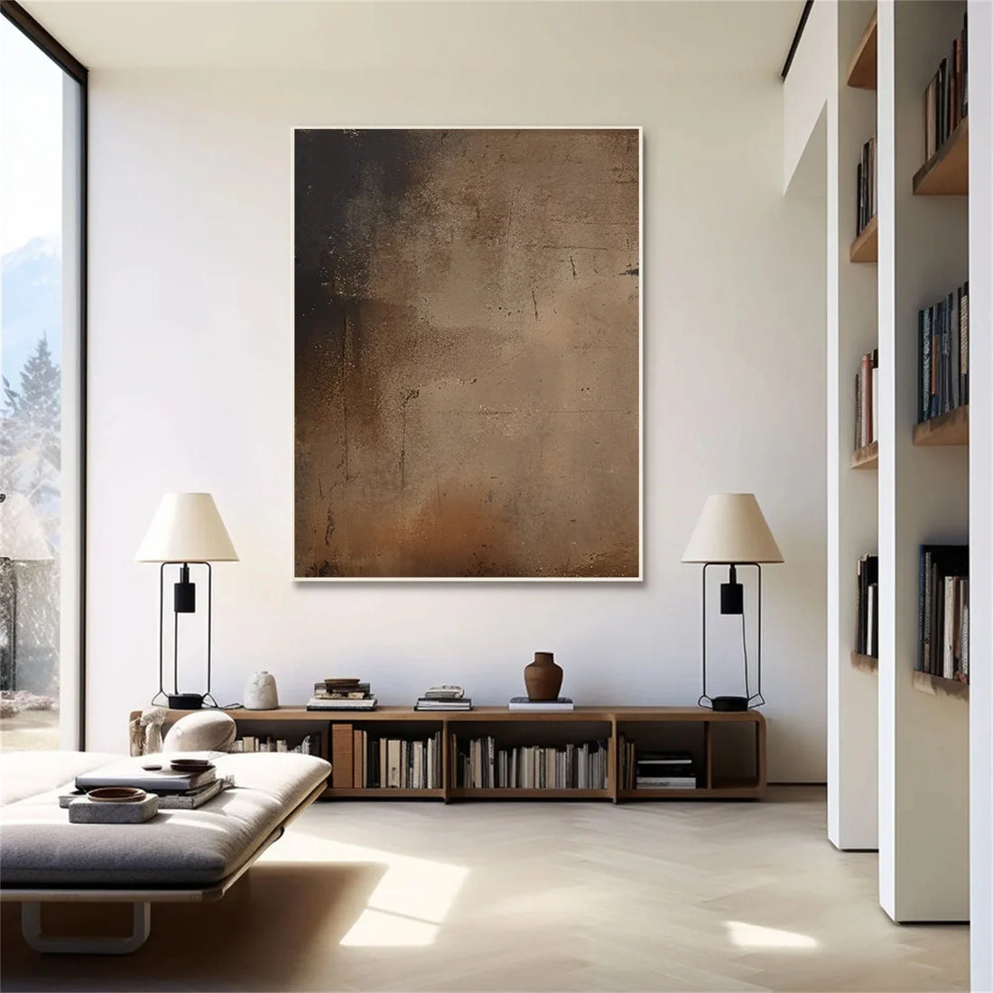 Beige and Brown Abstract Tranquility #WS519