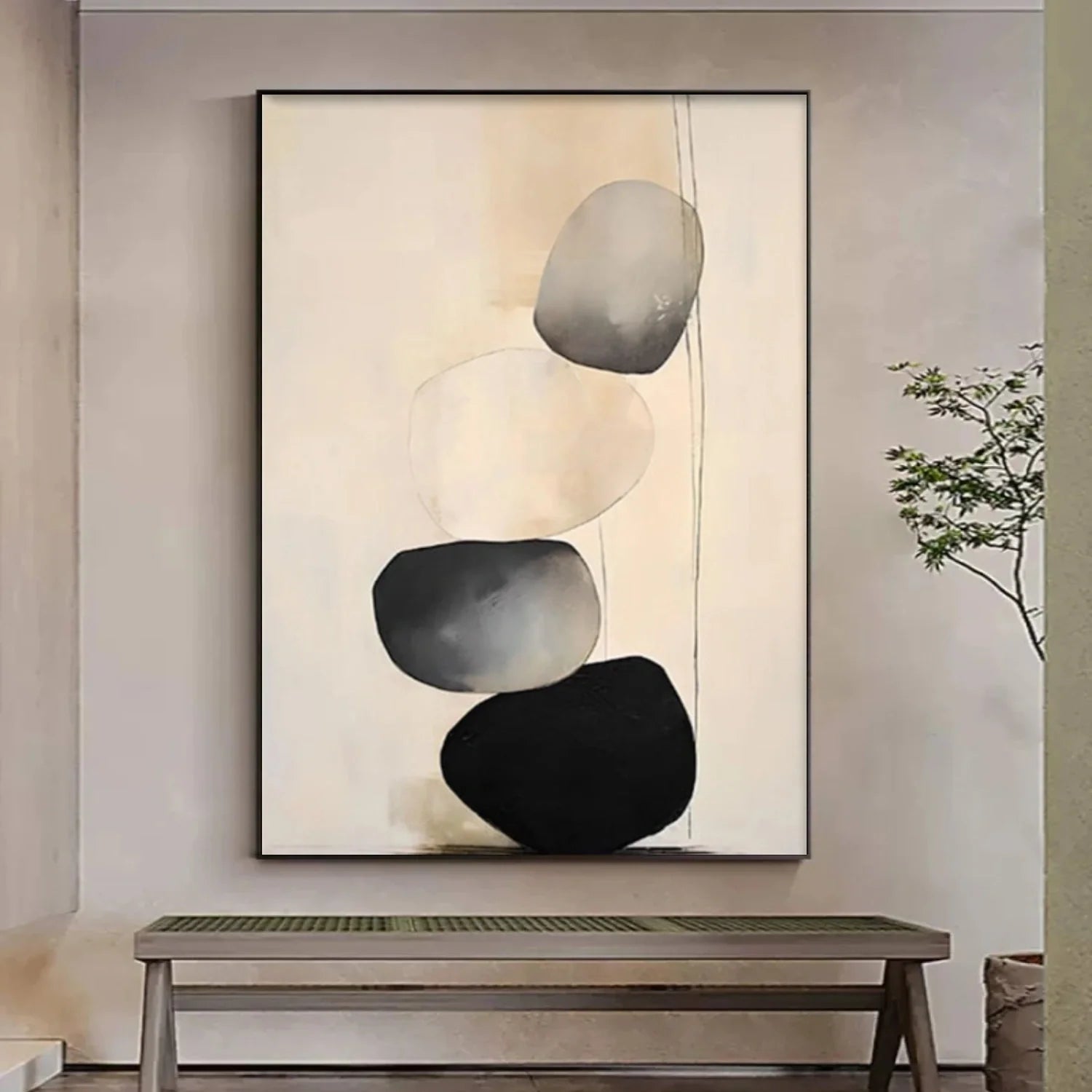 Wabi Sabi Textured Canvas Art #WS972