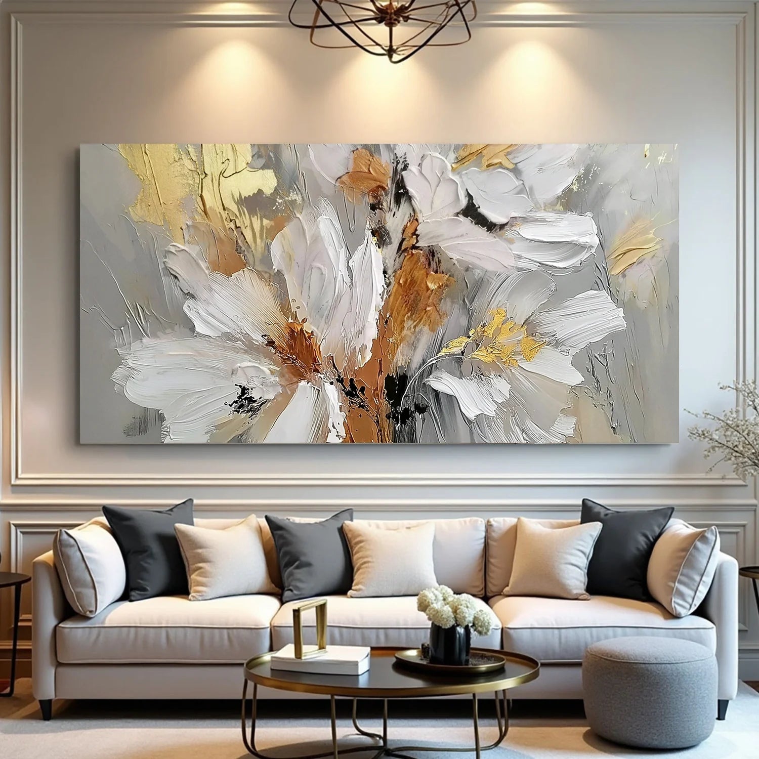Flower & Tree Abstract Textured Wall Art #ML226