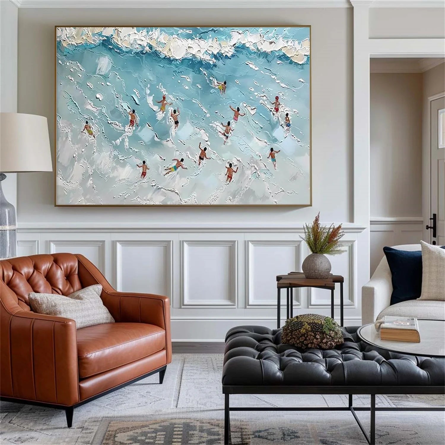 Swimming Sport Textured Wall Art #SA018