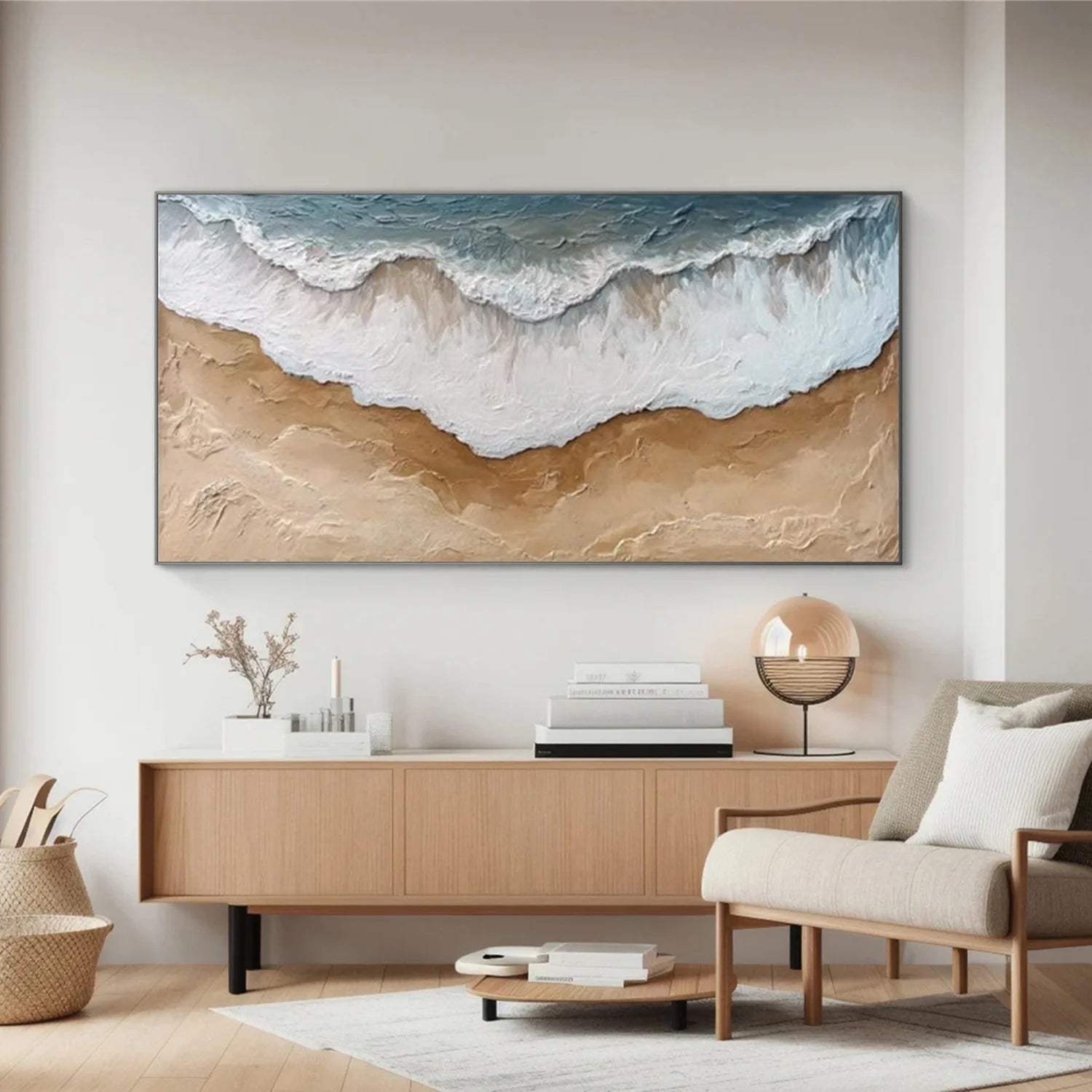 Sea & Sky Abstract Textured Wall Art #MS229