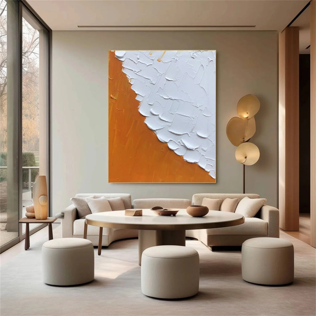 White Minimalistic Textured Art #MM226