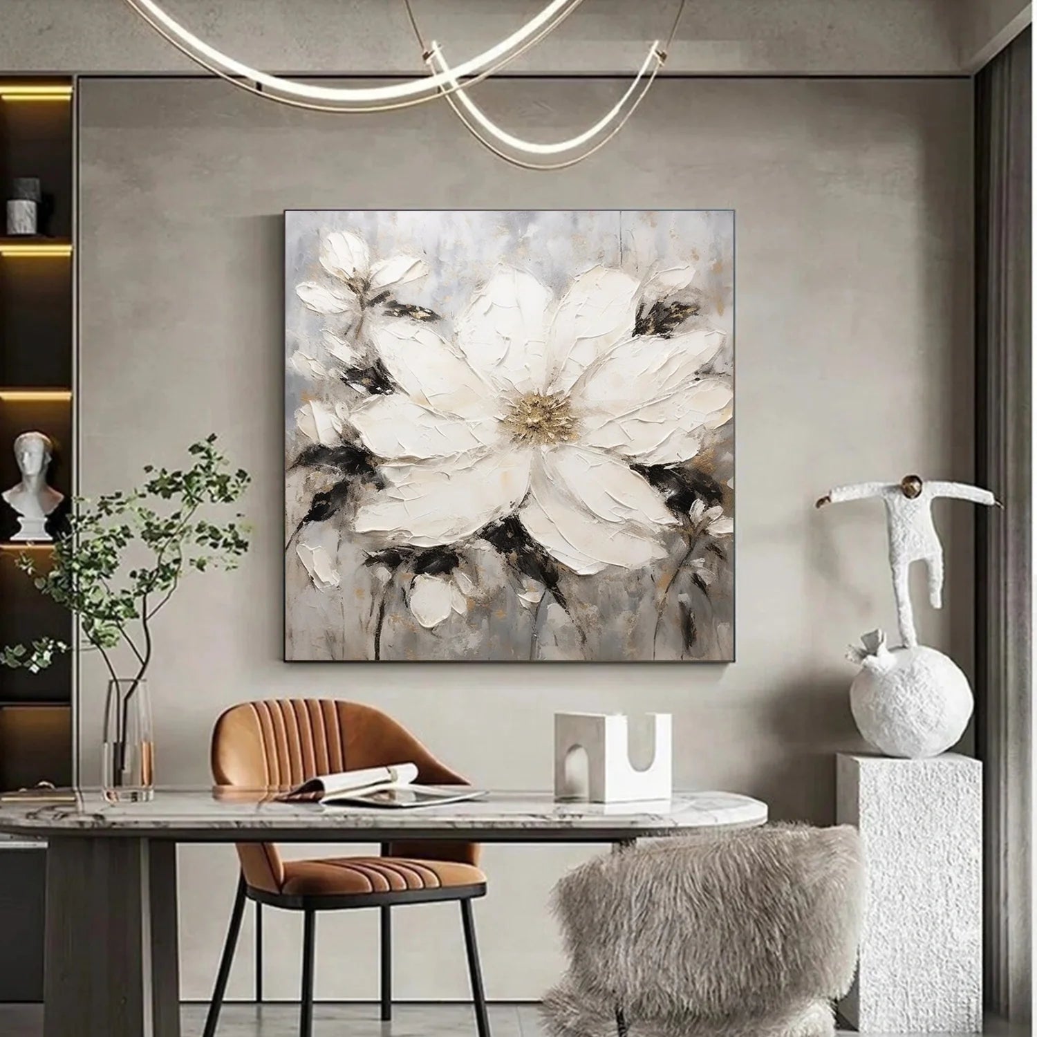 Flower & Tree Abstract Textured Wall Art #ML108