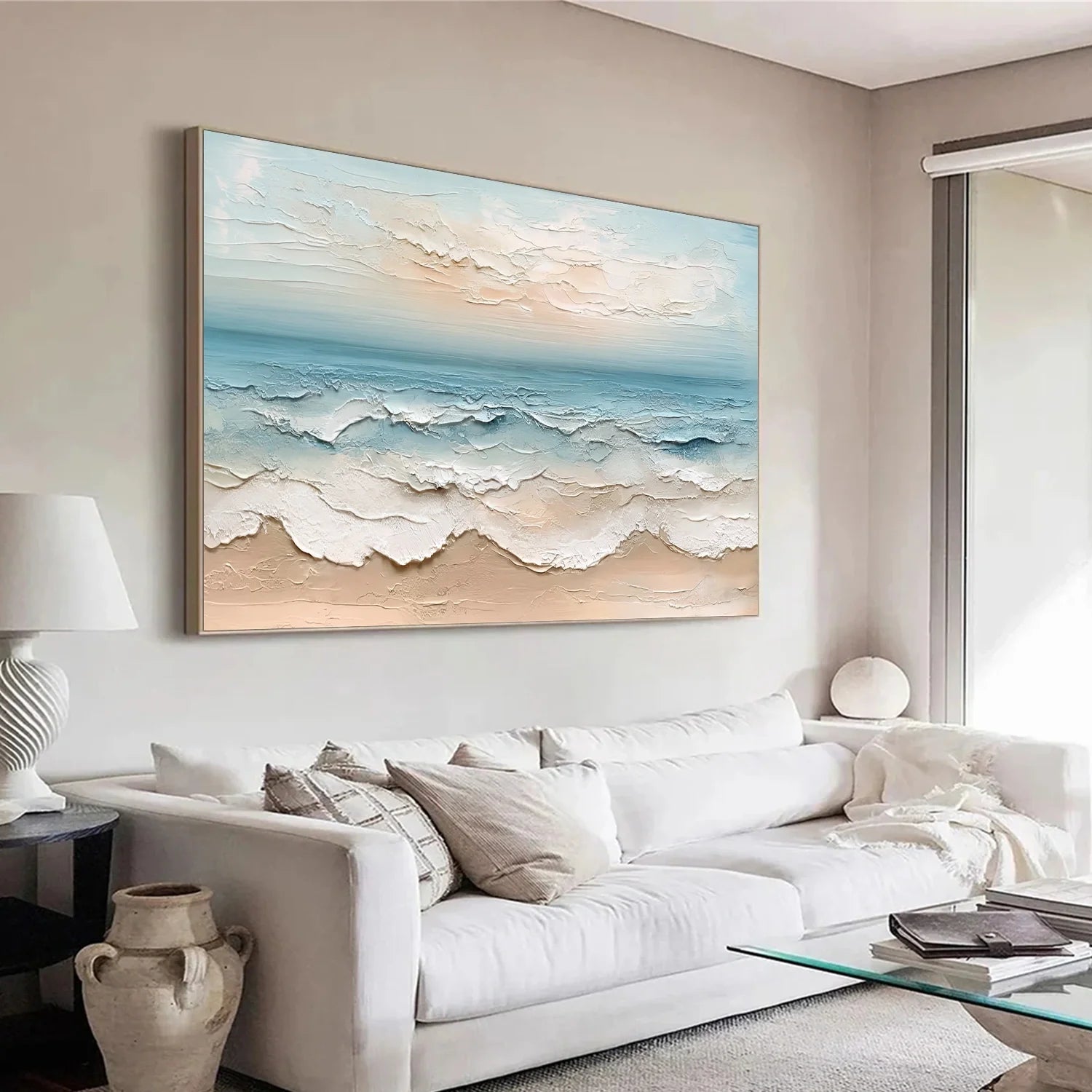 Sea & Sky Abstract Textured Wall Art #MS137