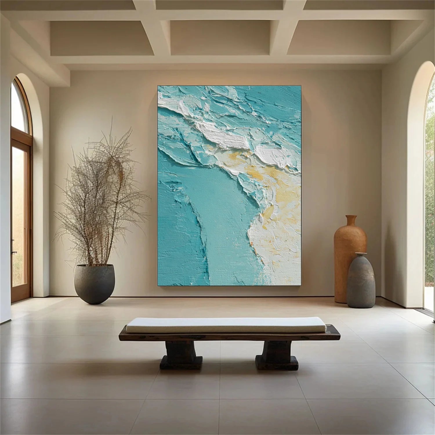 Sea & Sky Abstract Textured Wall Art #MS150