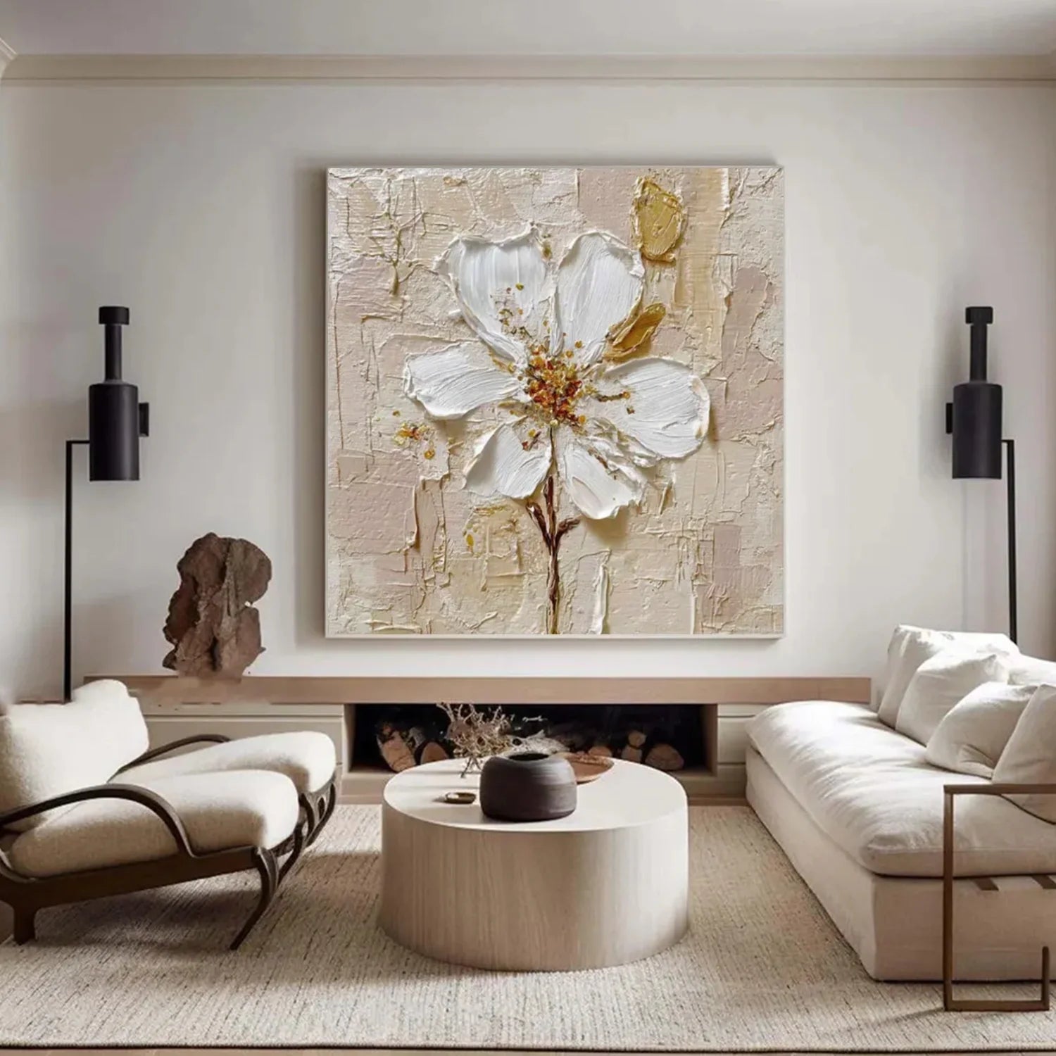Flower & Tree Abstract Textured Wall Art #ML167