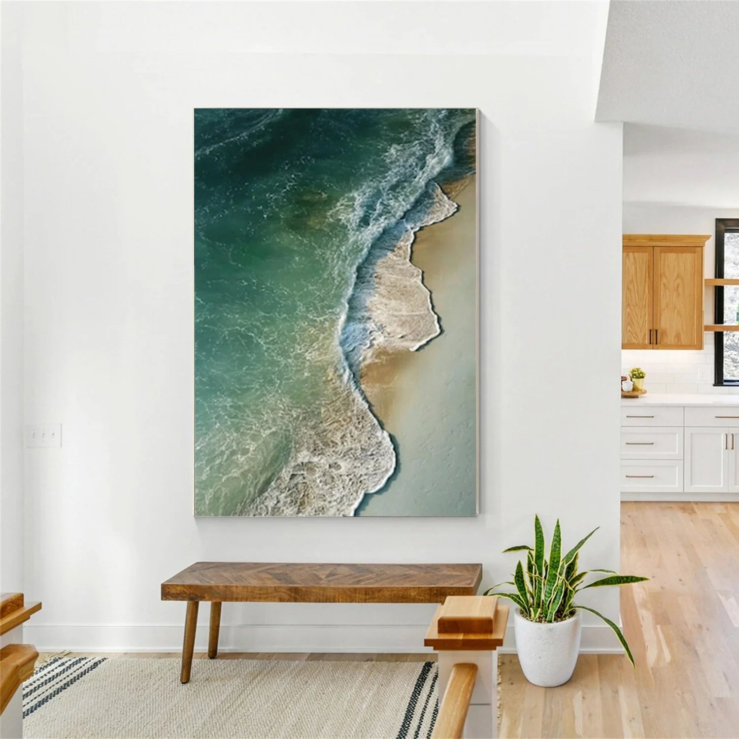 Sea & Sky Abstract Textured Wall Art #MS208