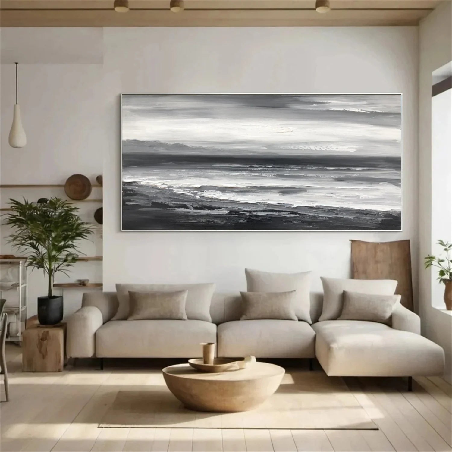Sea & Sky Abstract Textured Wall Art #MS182