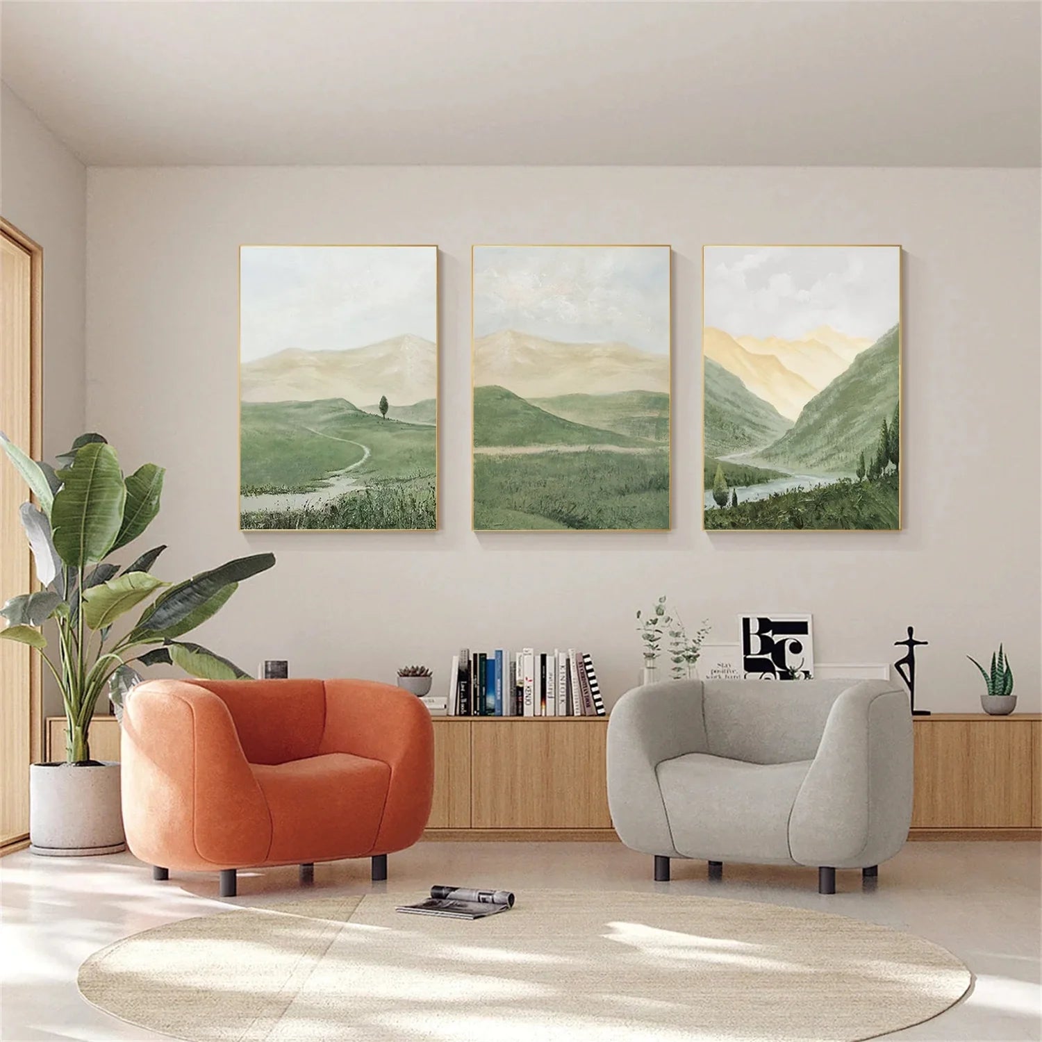 Minimalist Mountain Canvas Art Set of 3 #MM260