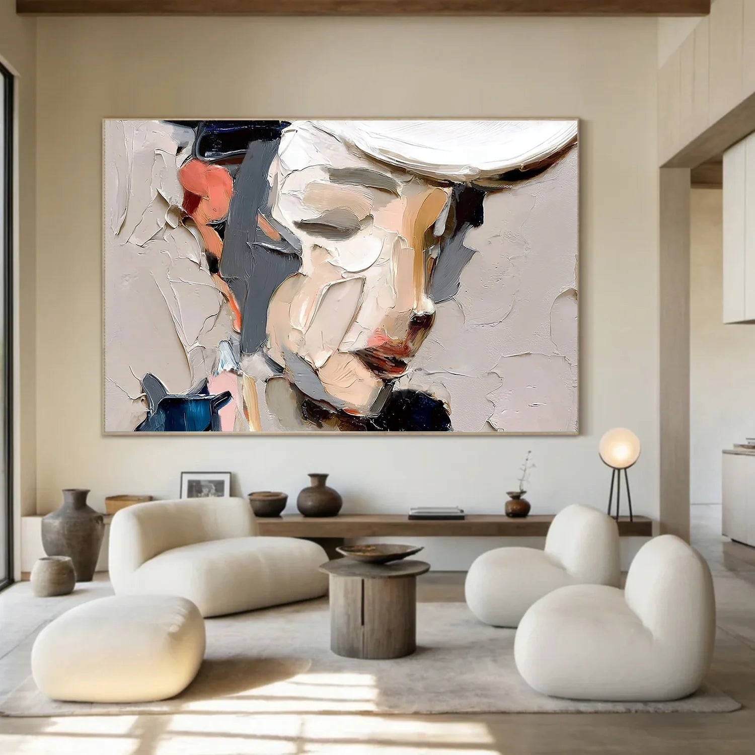 Abstract Portrait Textured Wall Art #AP123