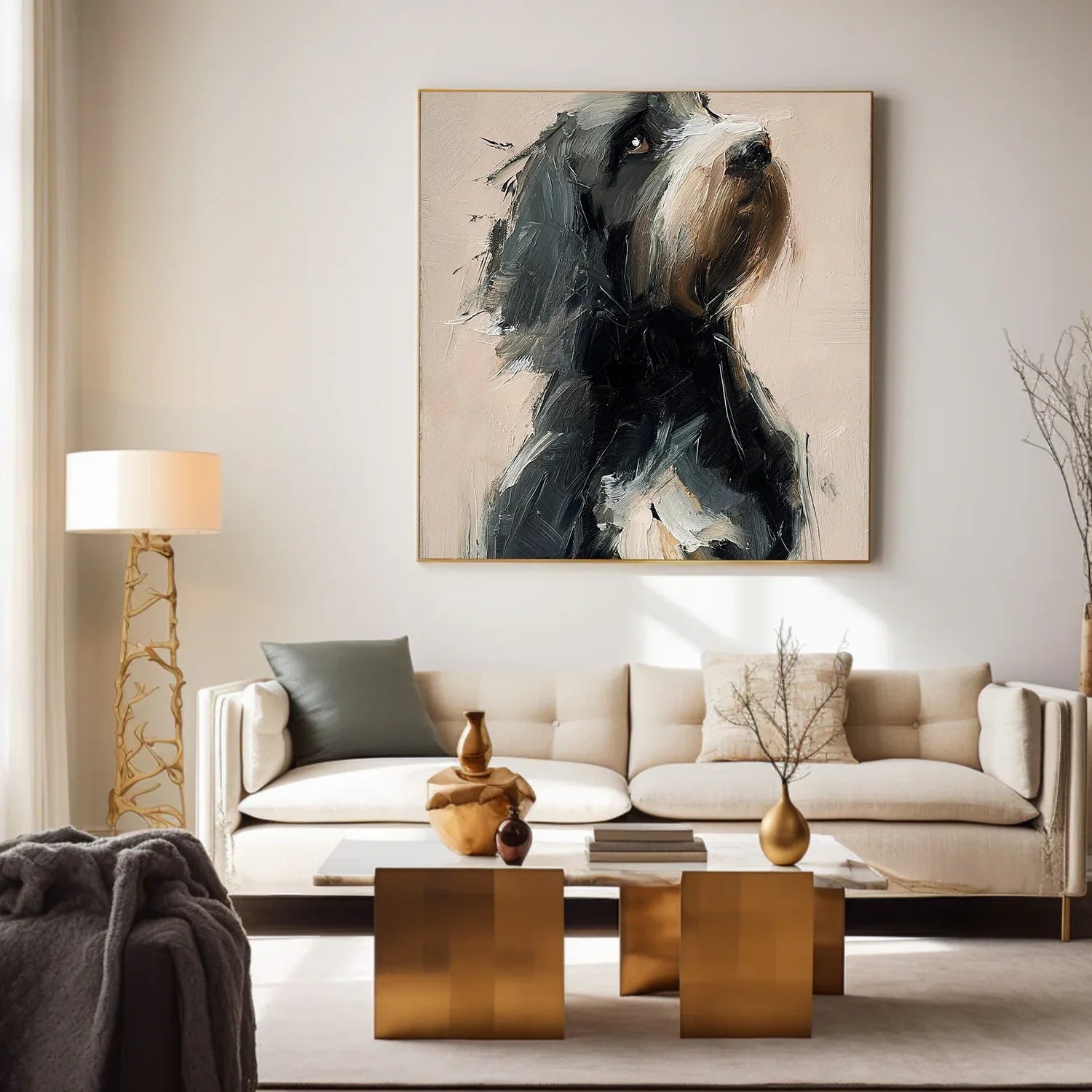 Abstract Animal Dog Wall Art #AL196