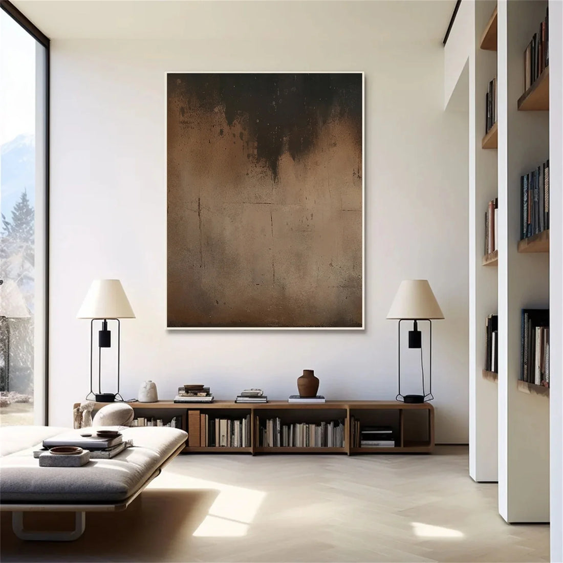 Beige and Brown Abstract Tranquility #WS517