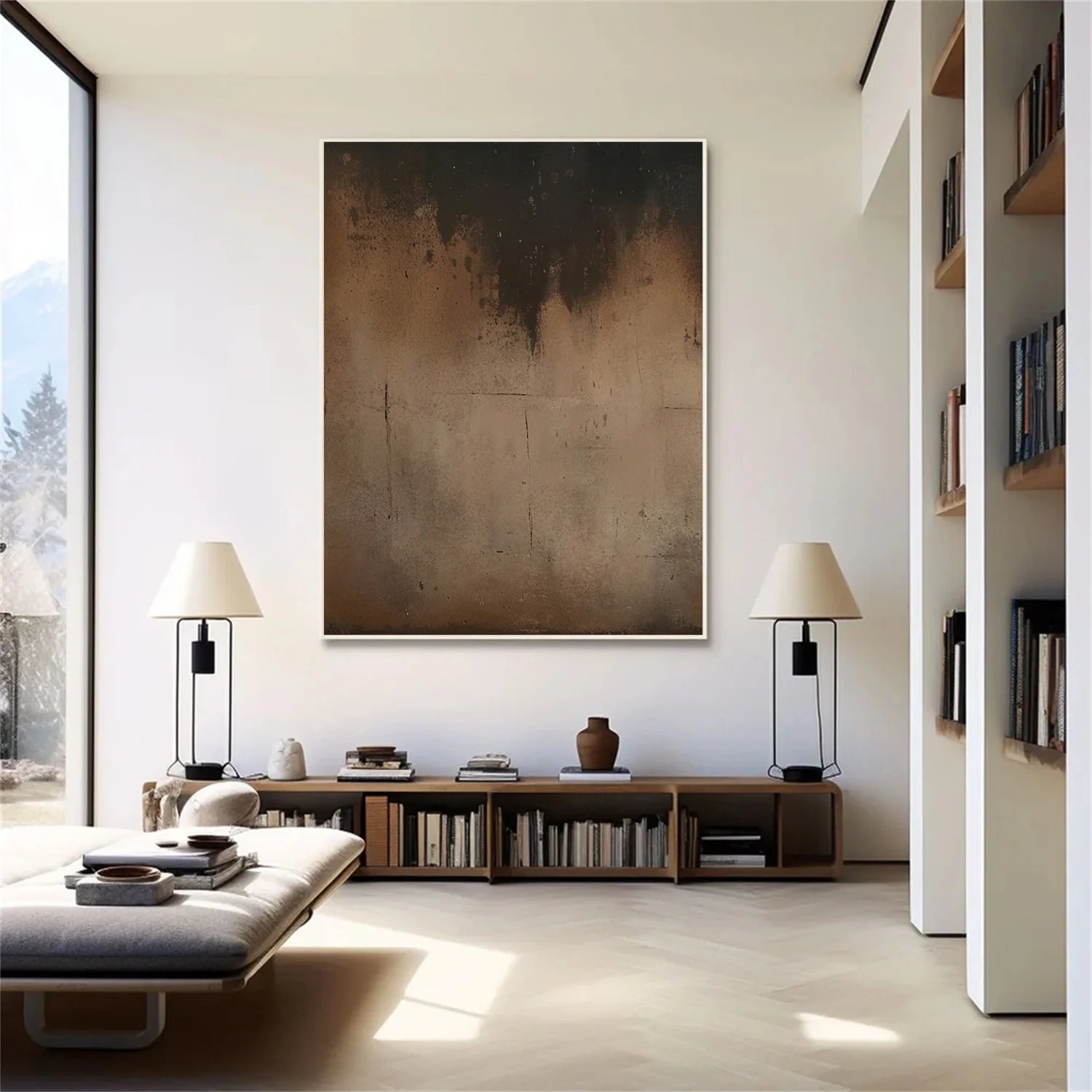 Beige and Brown Abstract Tranquility #WS517