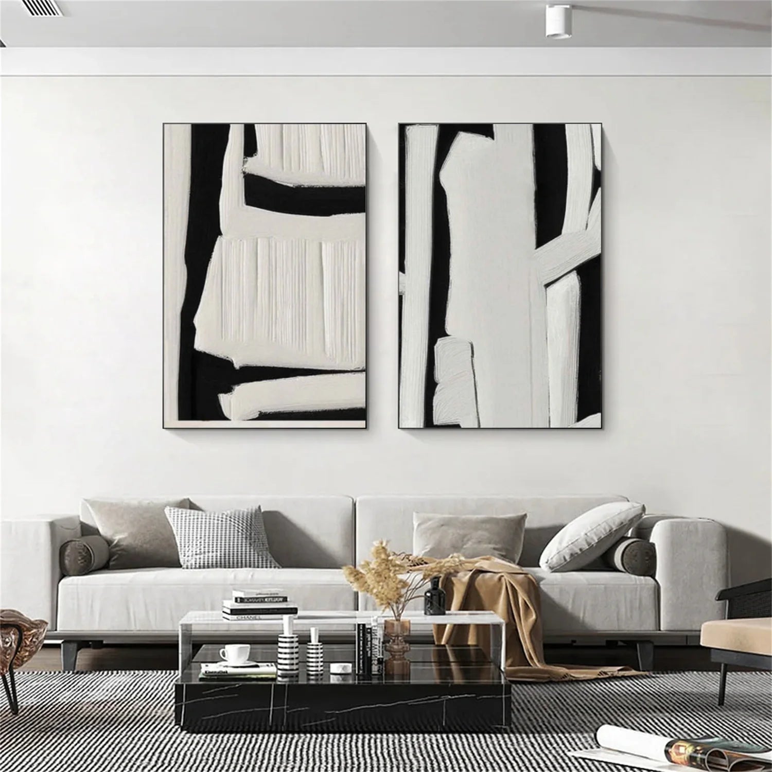 Minimalist Textured Canvas Art Set of 2 #MM362