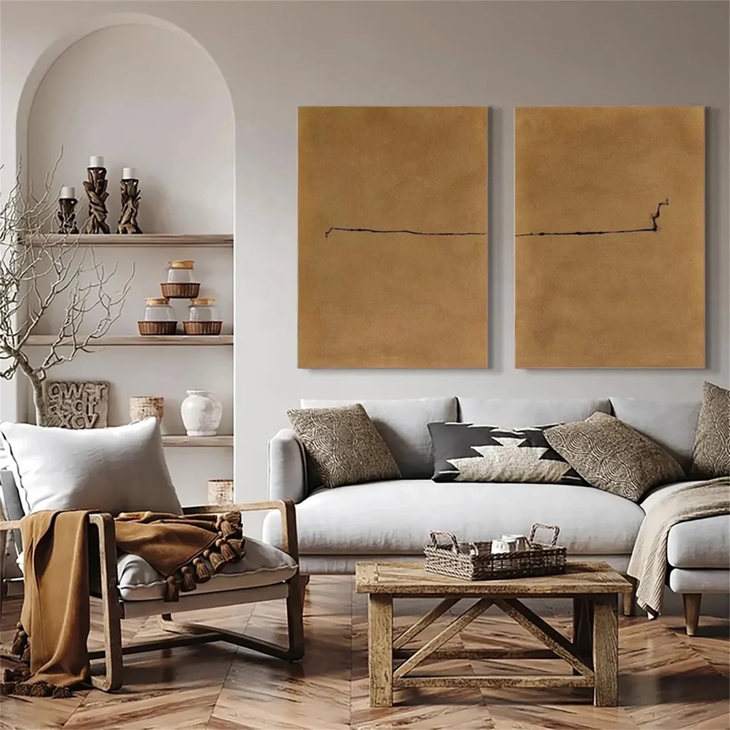 Wabi Sabi Canvas Art Set of 2 #WS1011