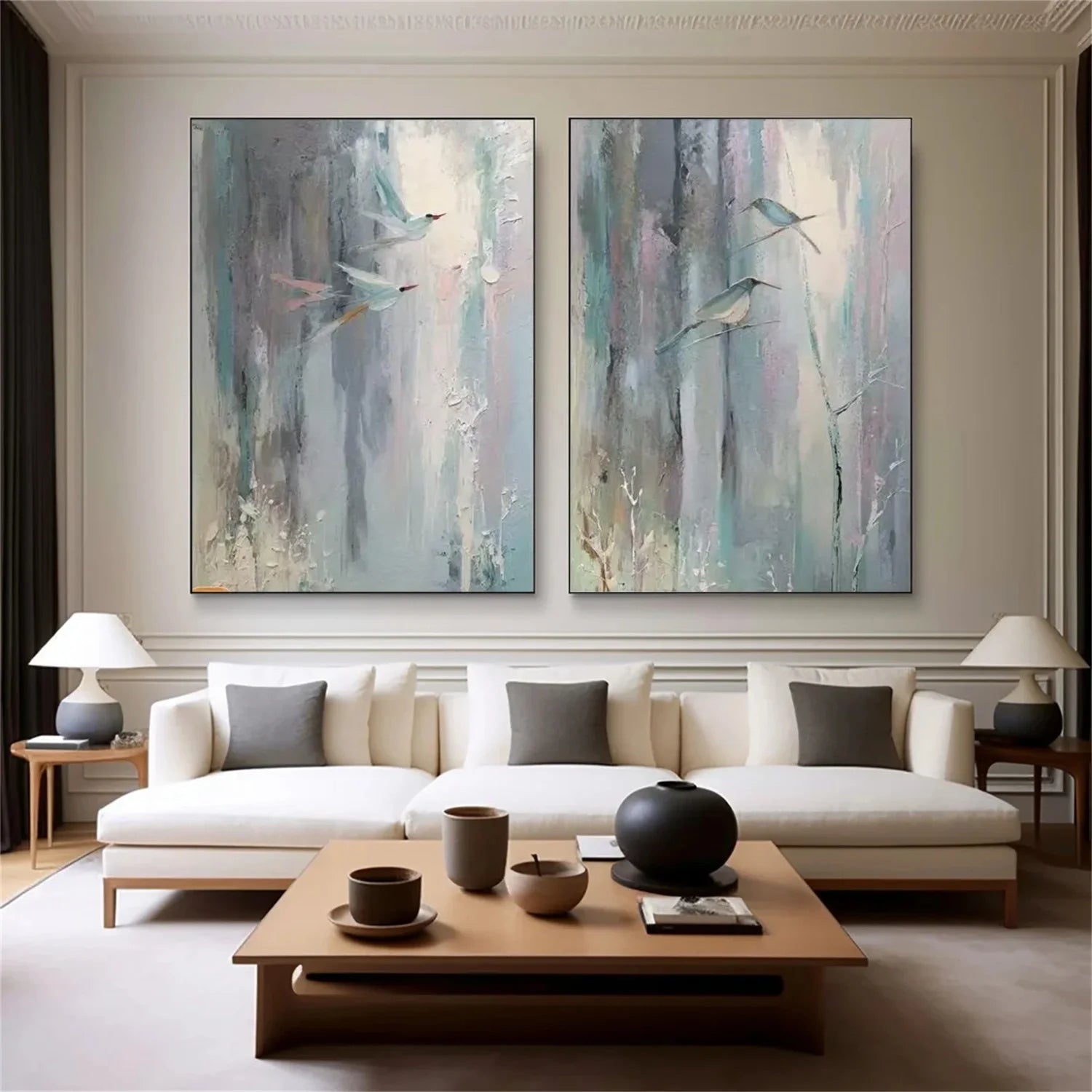 Abstract Animal Wall Art Set of 2 #AL151