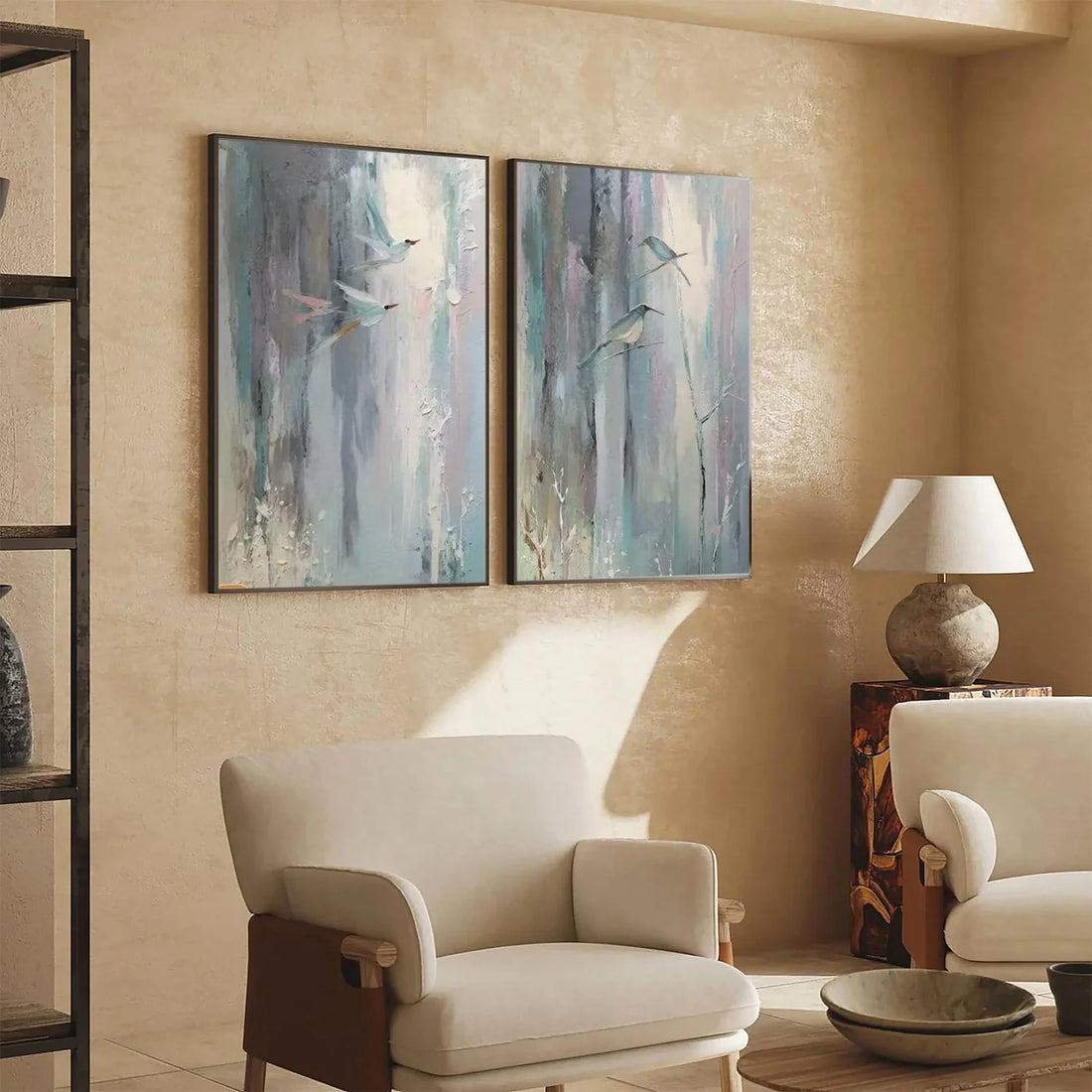 Abstract Animal Wall Art Set of 2 #AL151