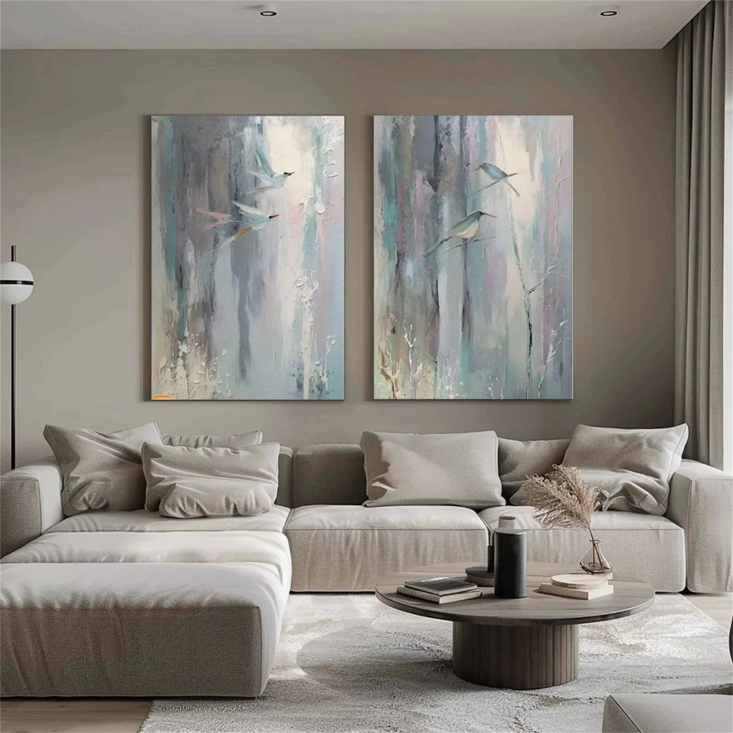 Abstract Animal Wall Art Set of 2 #AL151