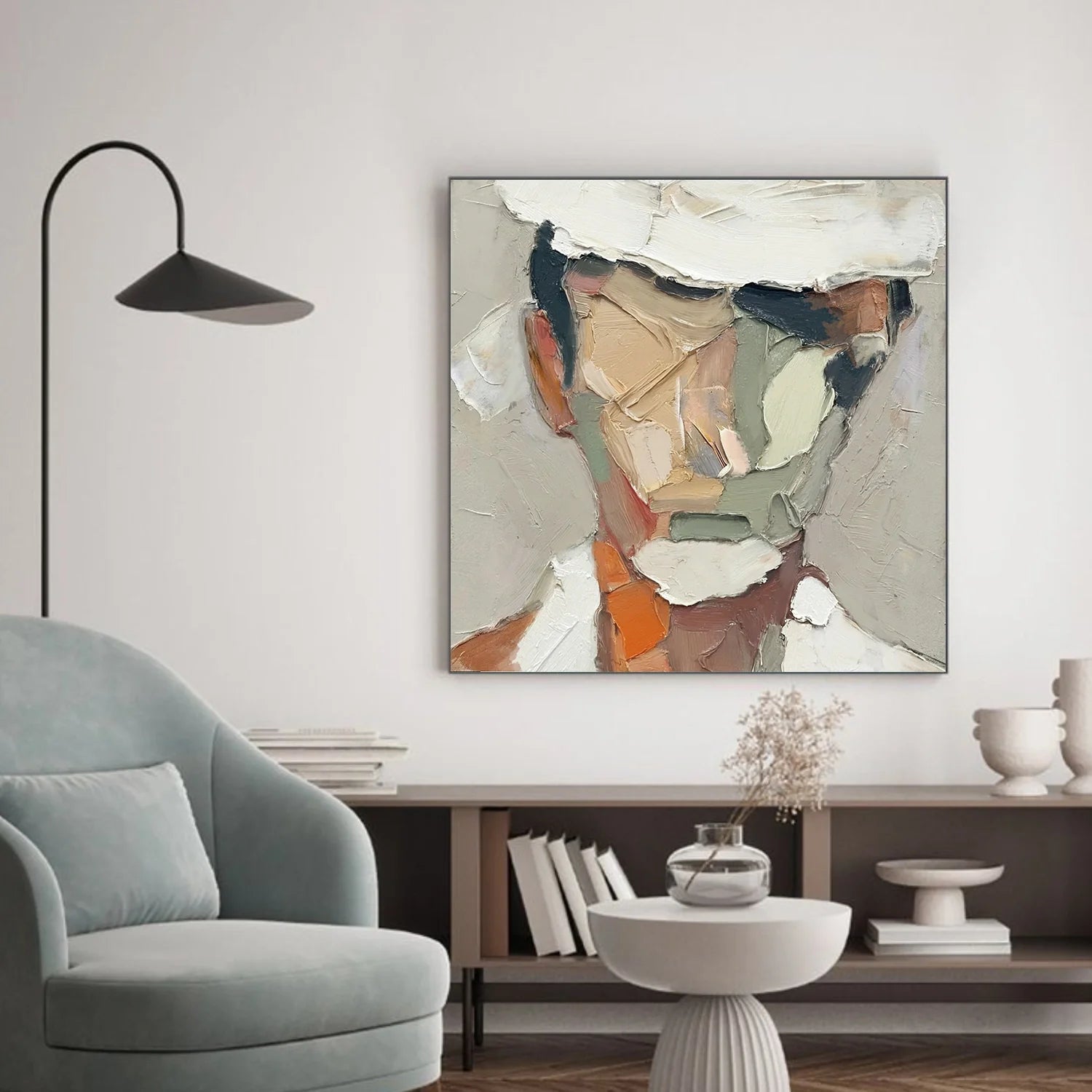 Abstract Portrait Textured Wall Art #AP127