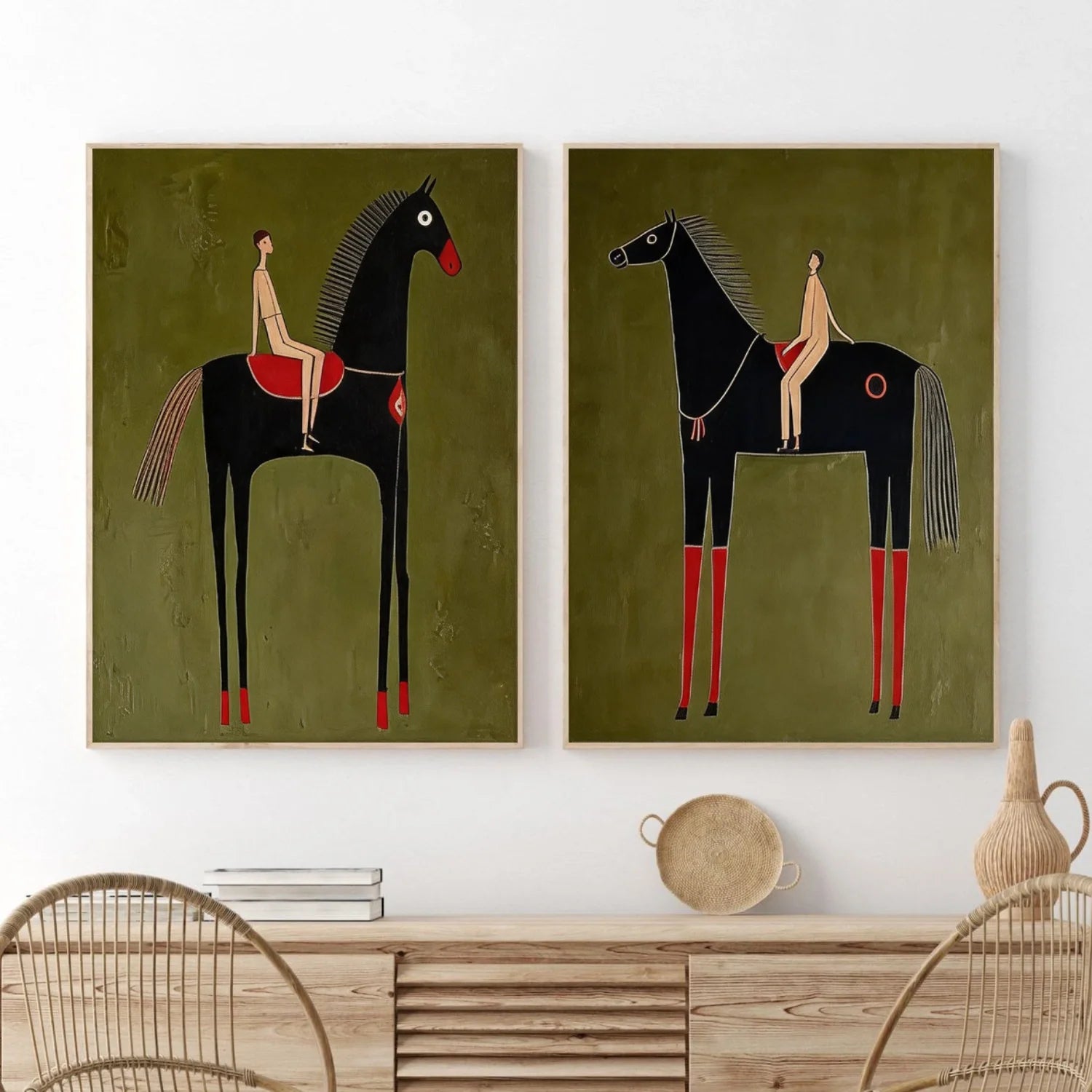 Vintage Americana Art Set of 2 #AP115