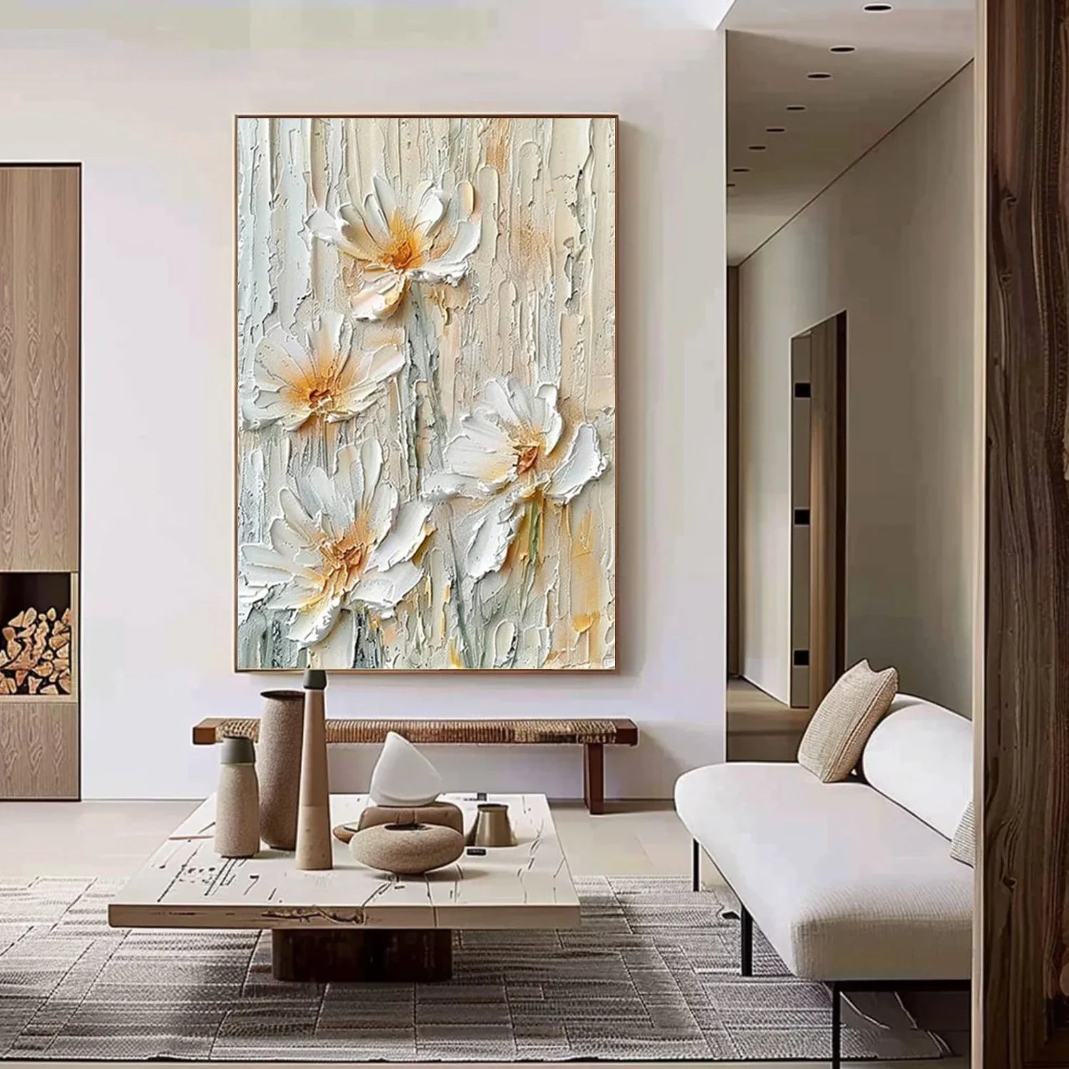Flower & Tree Abstract Textured Wall Art #ML206
