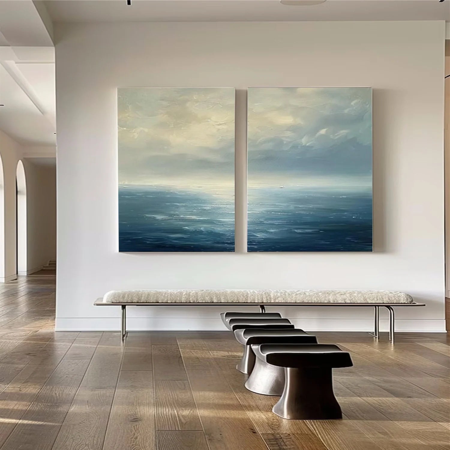 Sea & Sky Abstract Wall Art Set of 2 #MS219
