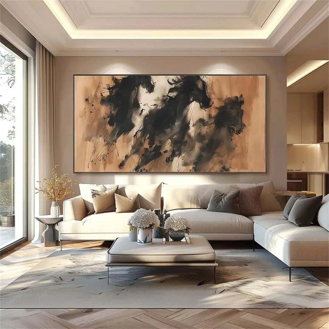 Abstract Animal Horse Wall Art #AL172