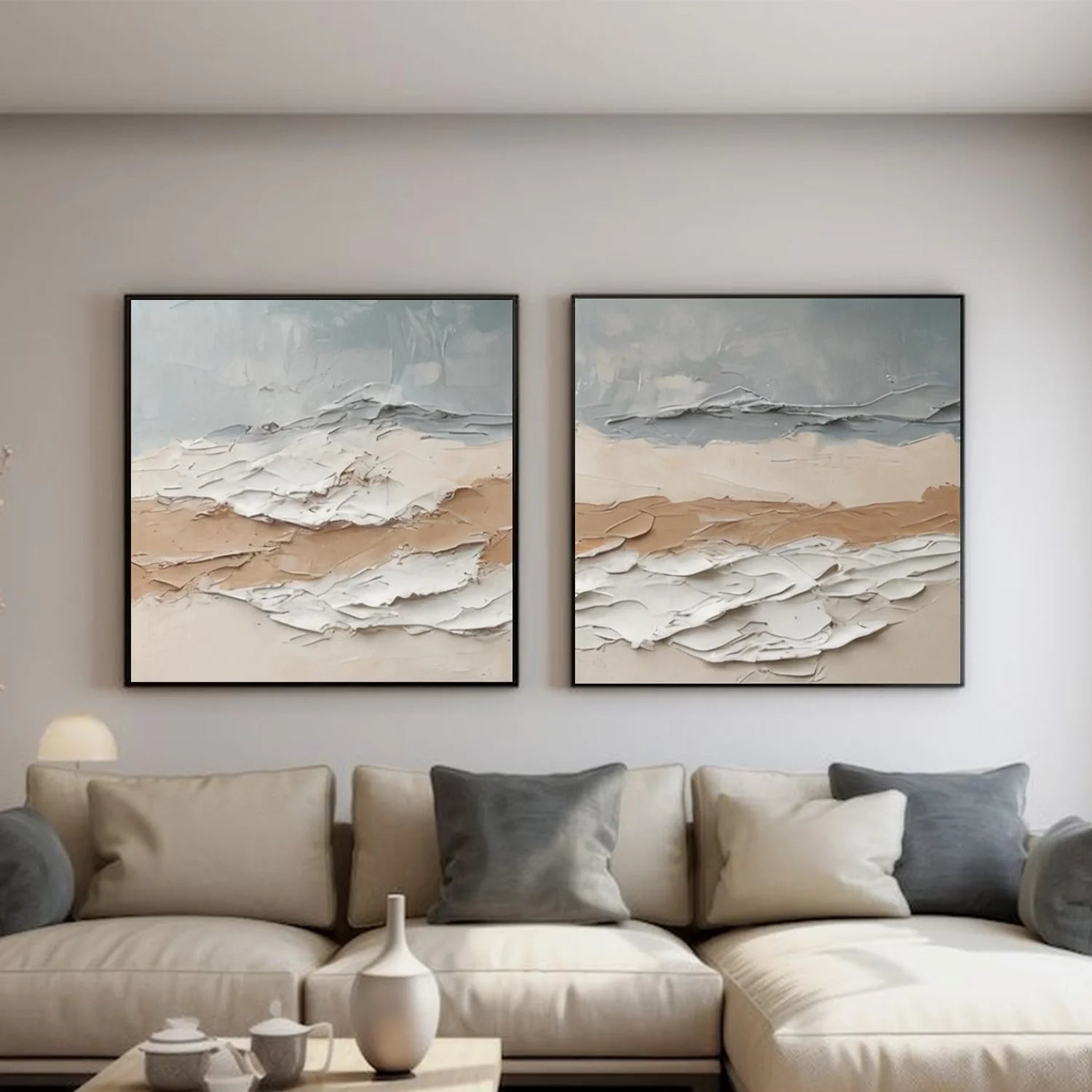 Abstract Textured Canvas Art Set of 2 #WS1042