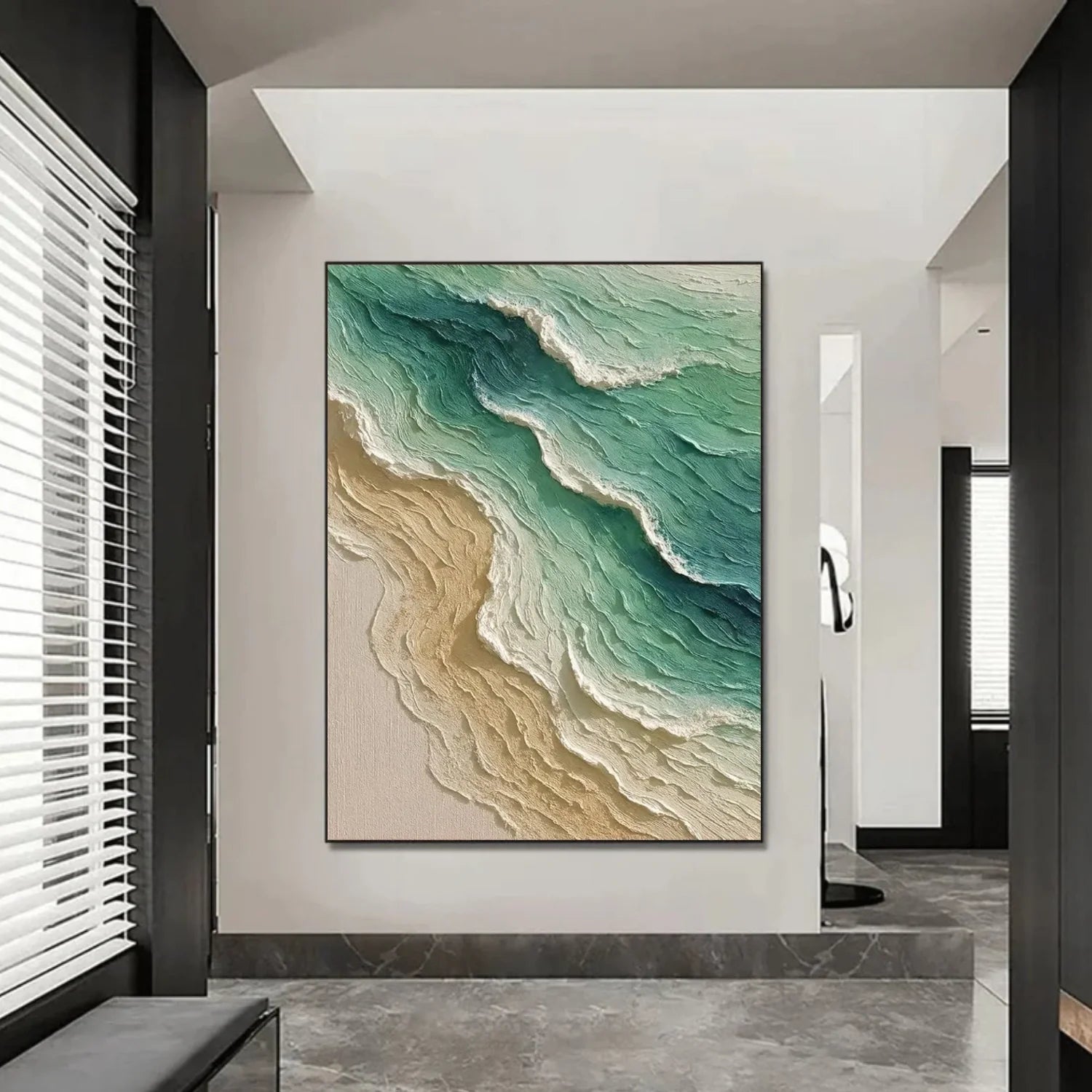 Sea & Sky Abstract Textured Wall Art #MS199