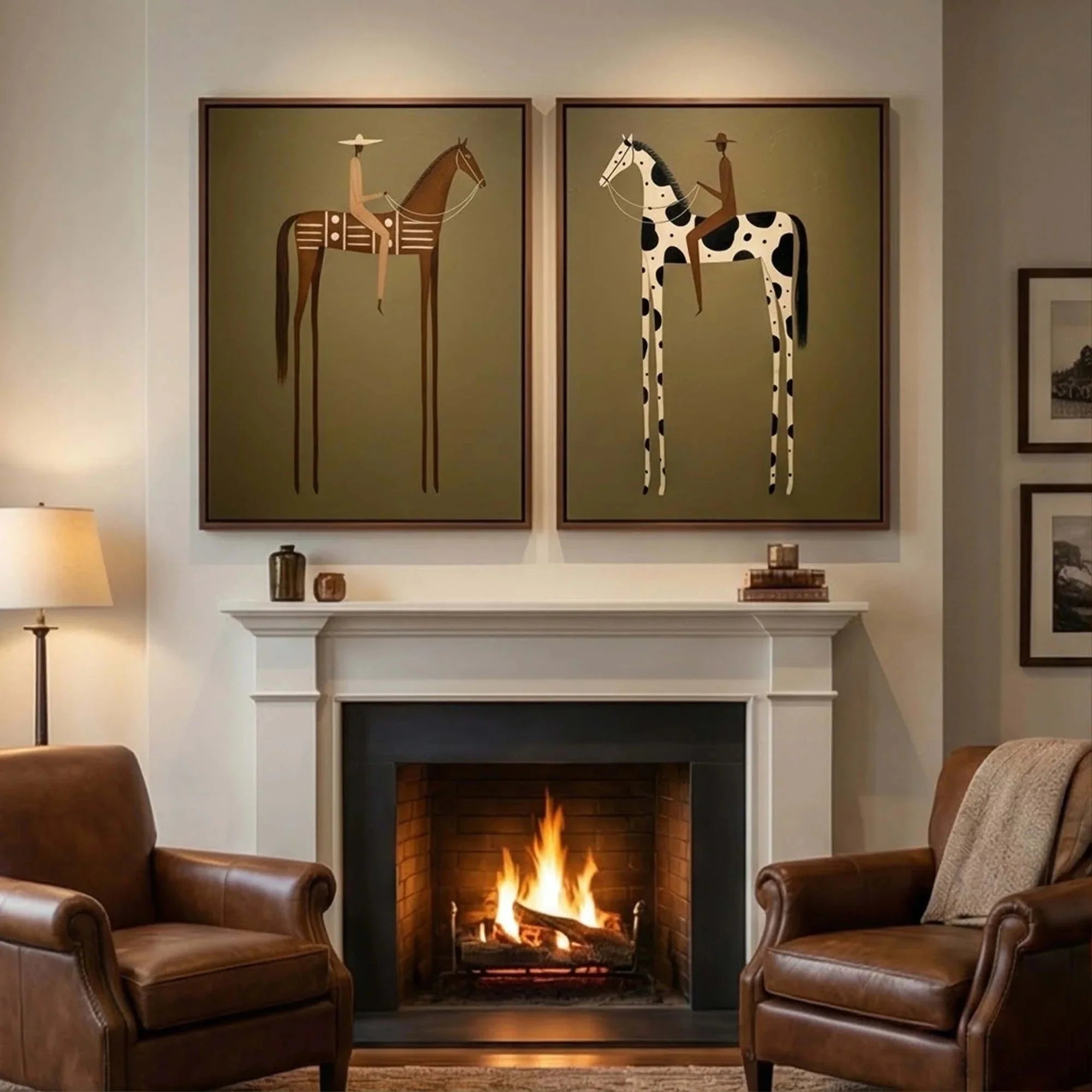 Vintage Americana Art Set of 2 #VA010