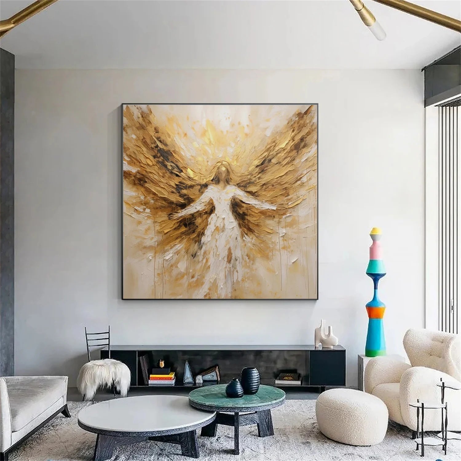 Abstract Angel Wing Textured Painting #AP048