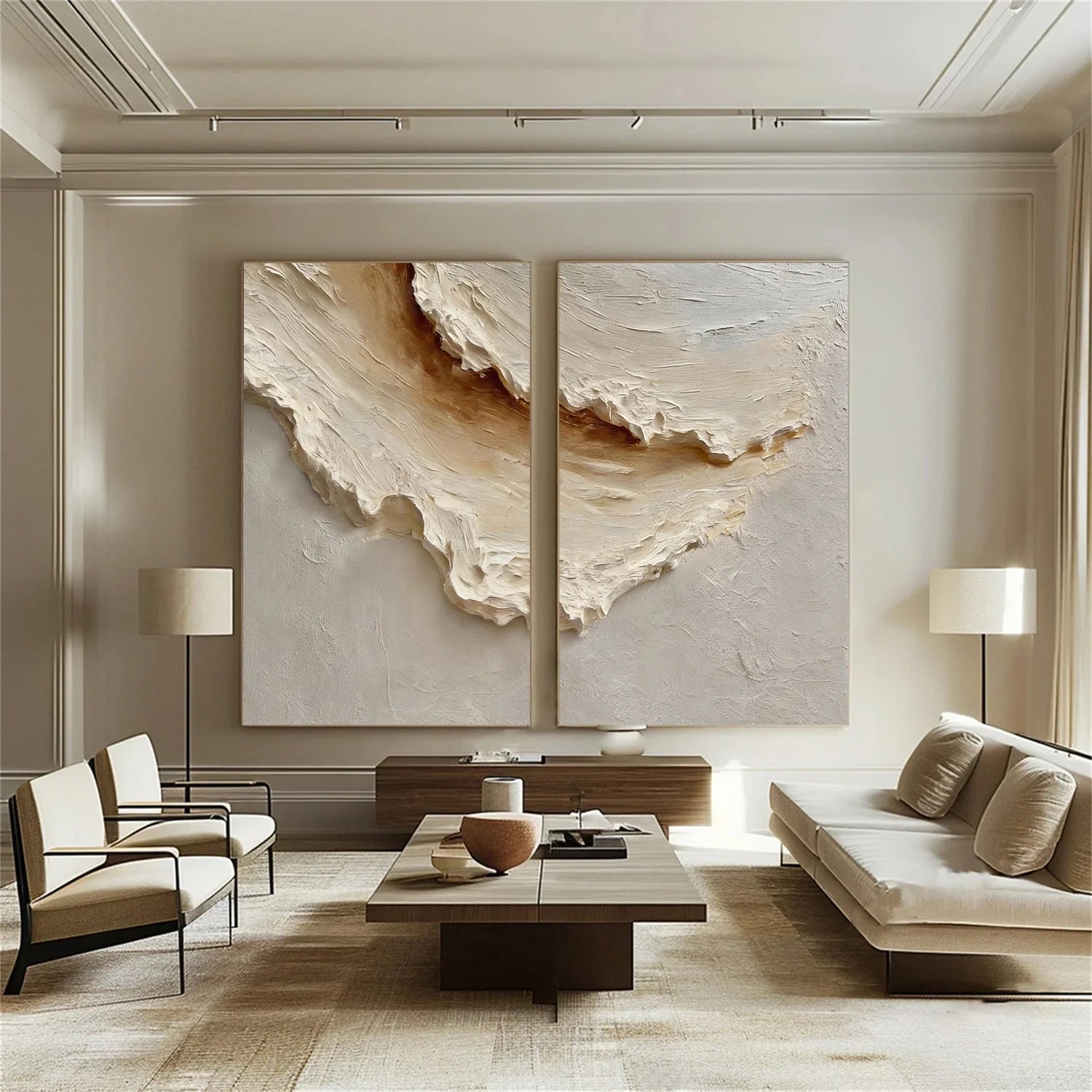 Sea & Sky Abstract Textured Wall Art Set of 2 #MS237