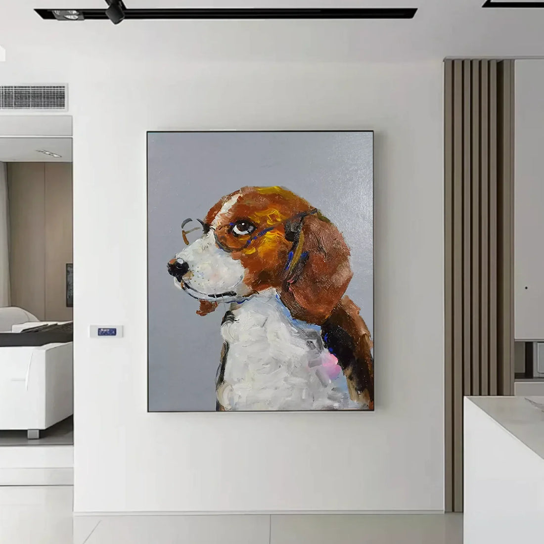 Abstract Animal Dog Wall Art #AL101