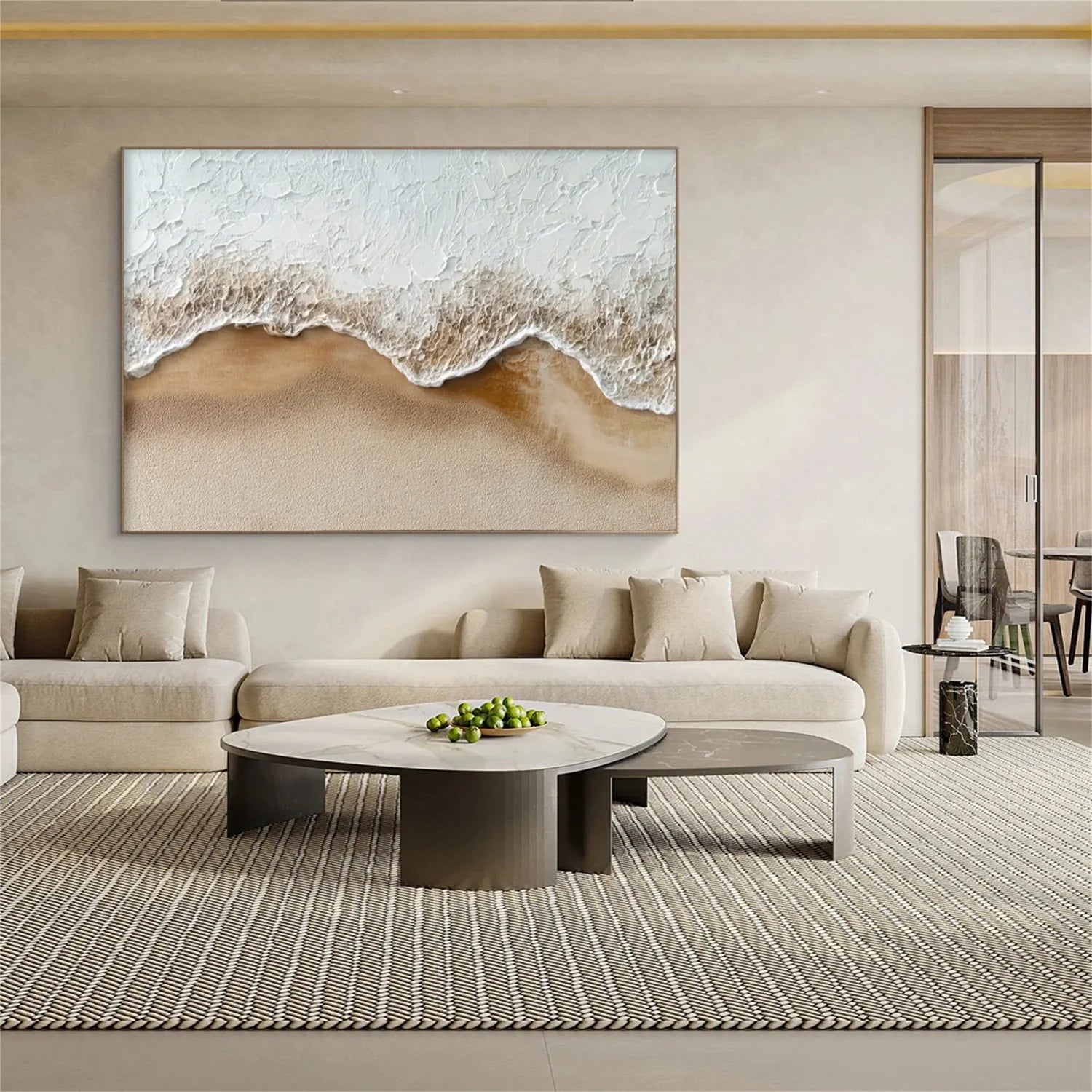 Sea & Sky Abstract Textured Wall Art #MS213