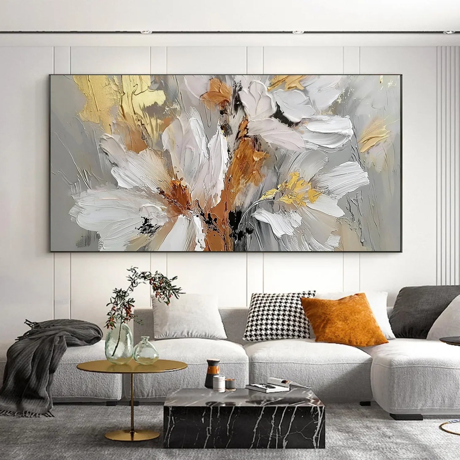 Flower & Tree Abstract Textured Wall Art #ML226
