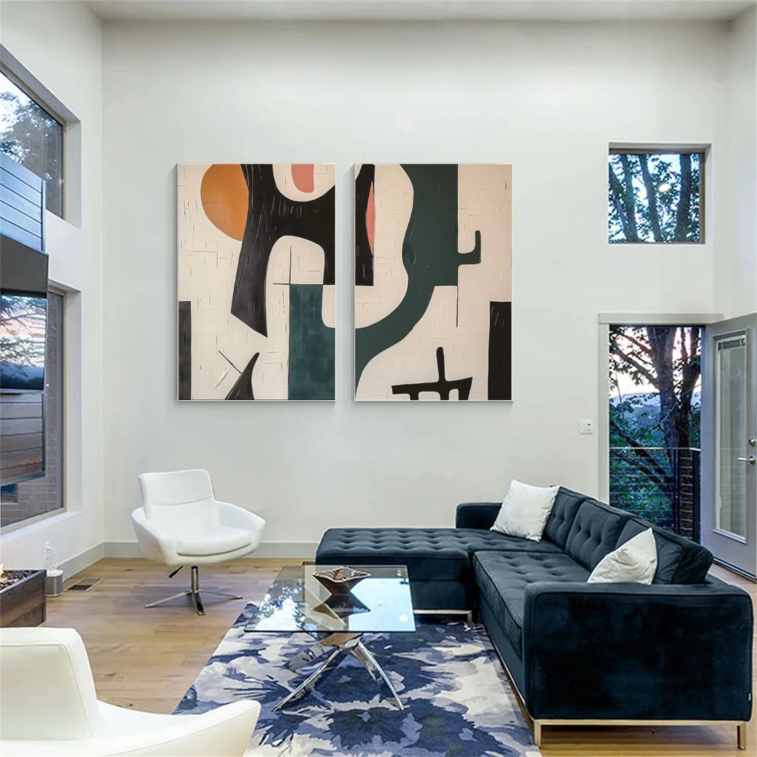 Abstract Canvas Art Set of 2 #WS732