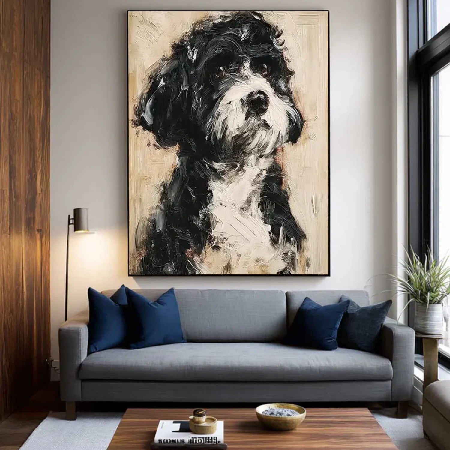 Abstract Animal Dog Wall Art #AL188