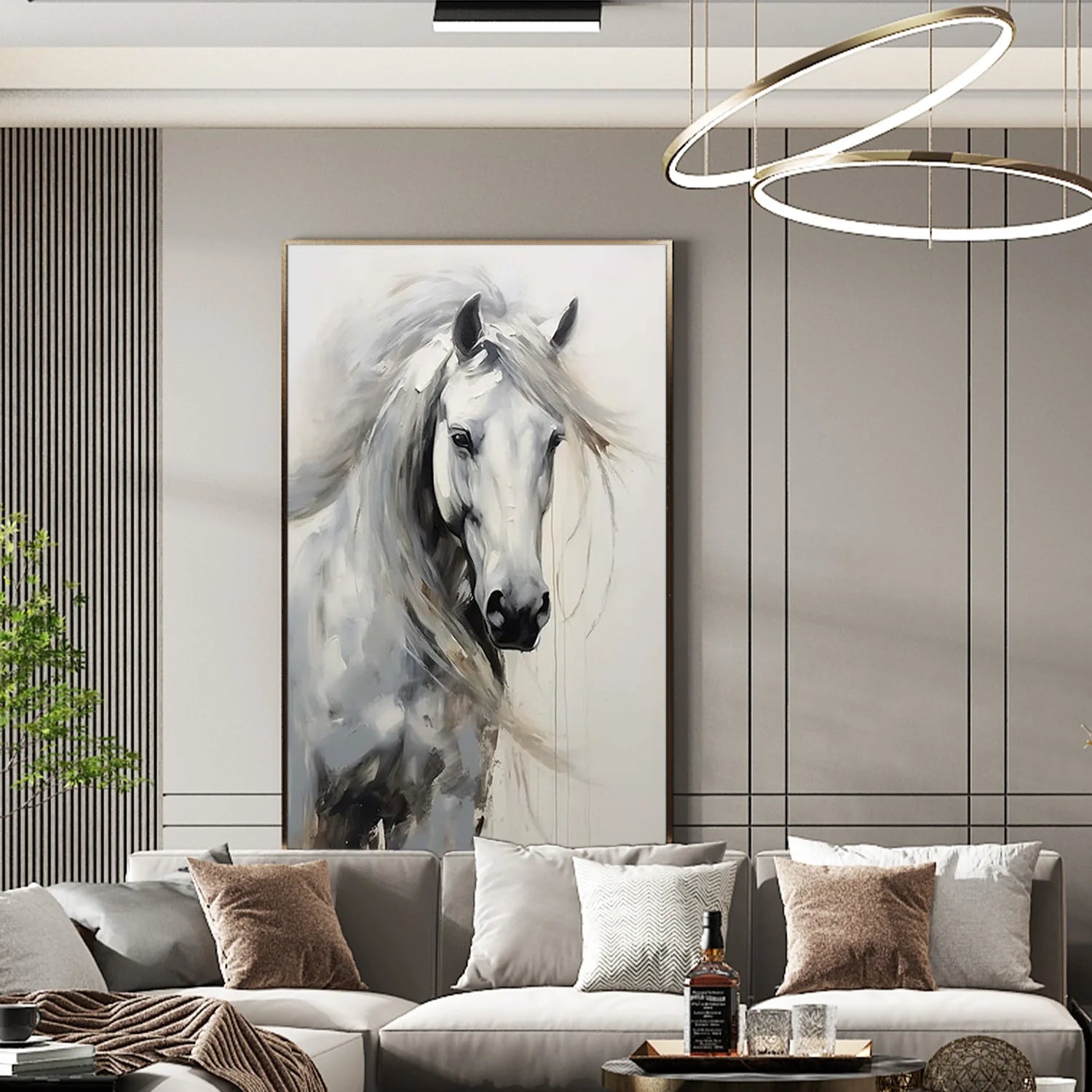 Abstract Animal Horse Wall Art #AL131