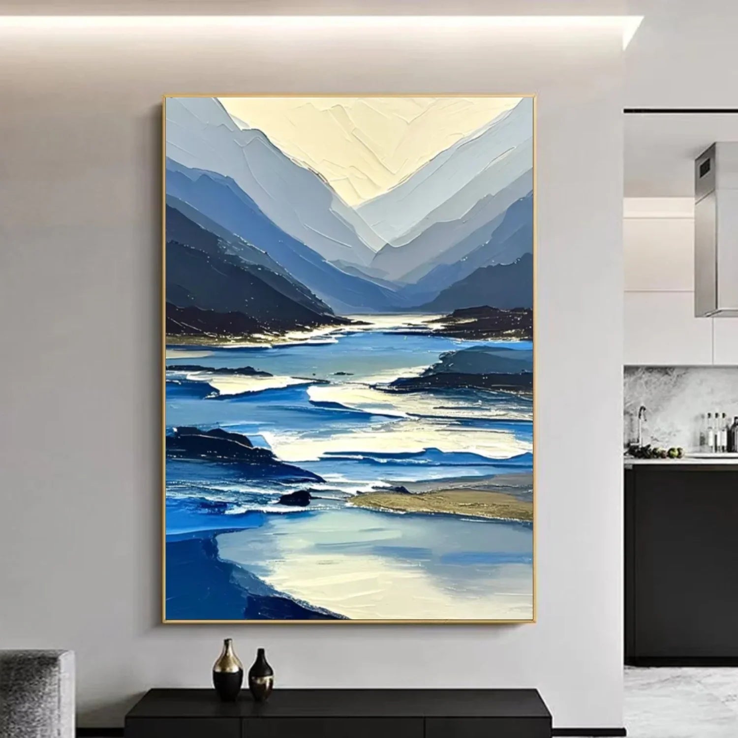 Abstract Mountain Canvas Art #MM279