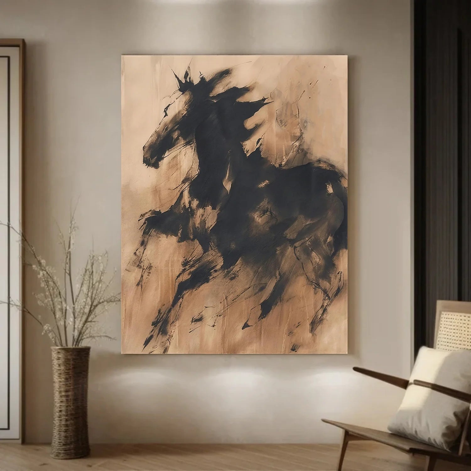 Abstract Animal Horse Wall Art #AL171