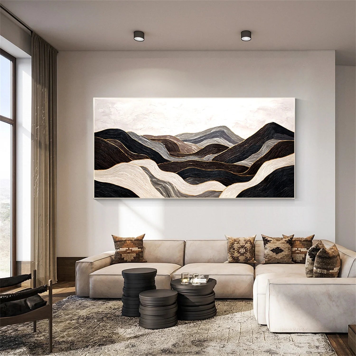 Abstract Mountain Canvas Art #MM394