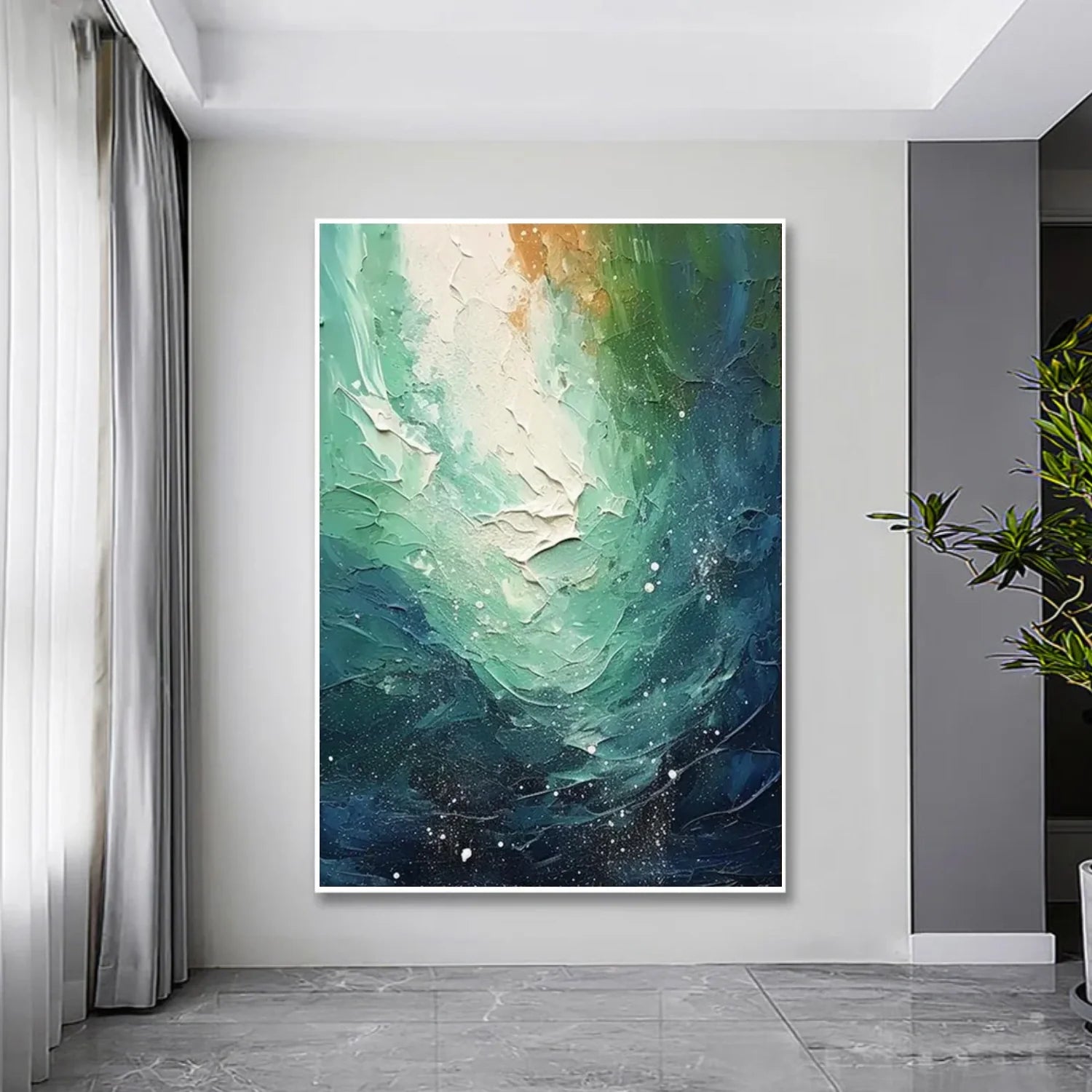 Sea & Sky Abstract Textured Wall Art #MS201