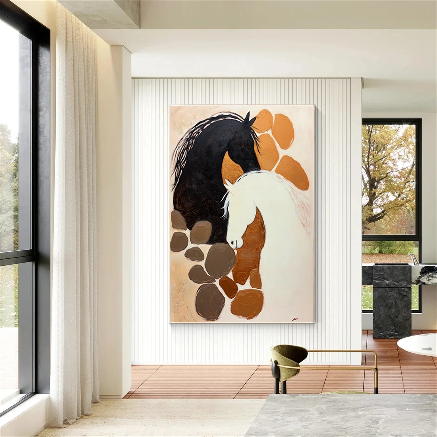 Abstract Animal Horse Wall Art #AL181