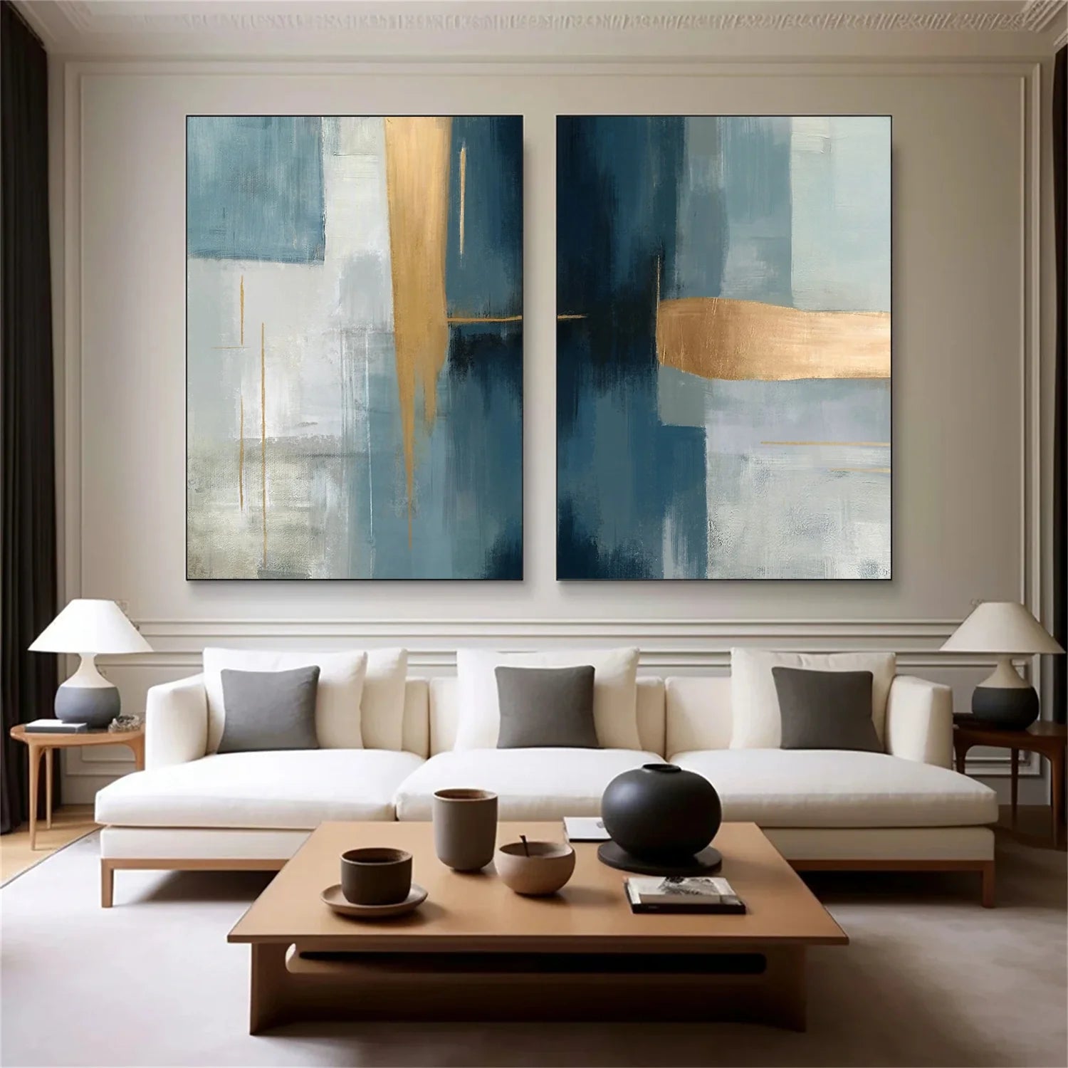 Abstract Set of 2 Canvas Art #WS588