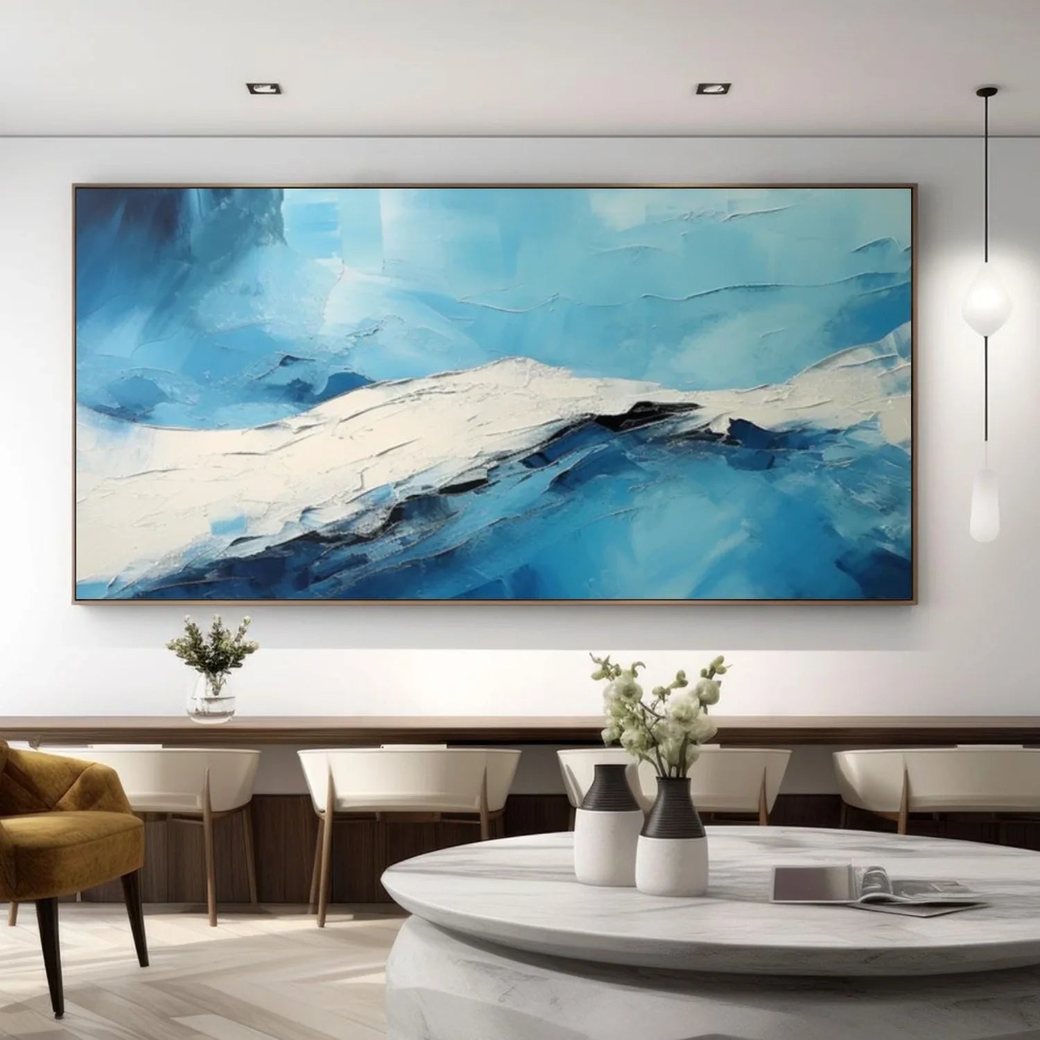 Sea & Sky Abstract Textured Wall Art #MS181